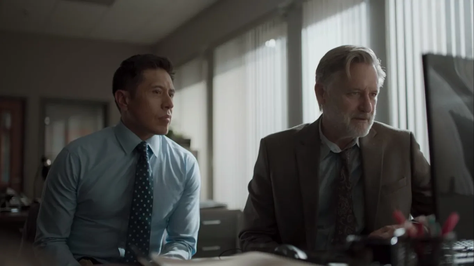 Bill Pullman and Eddie Martinez in The Sinner: Part II (2020)