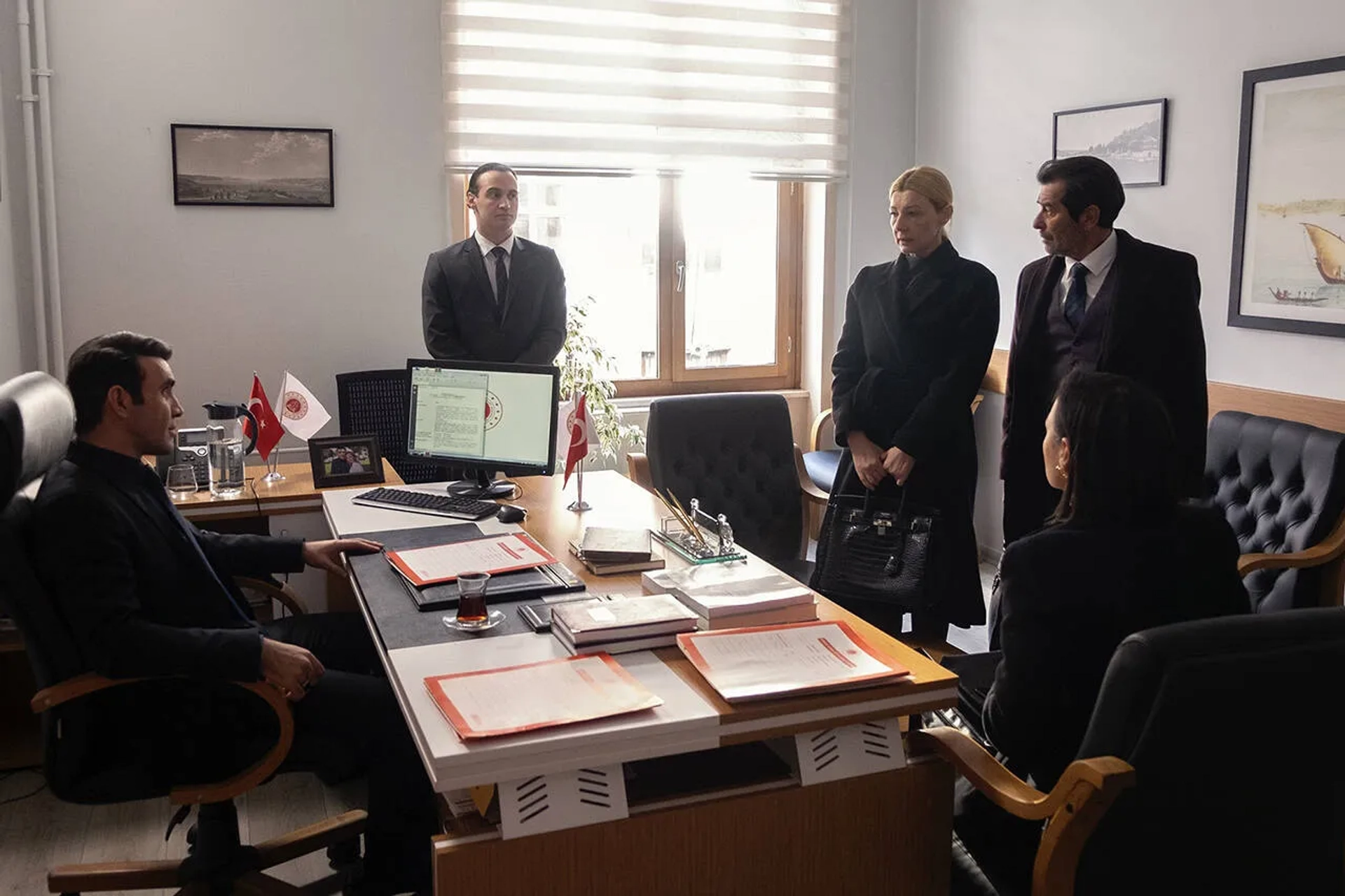 Ugur Polat, Yigit Kalkavan, Mehmet Yilmaz Ak, and Nilgün Türksever in Family Secrets (2021)