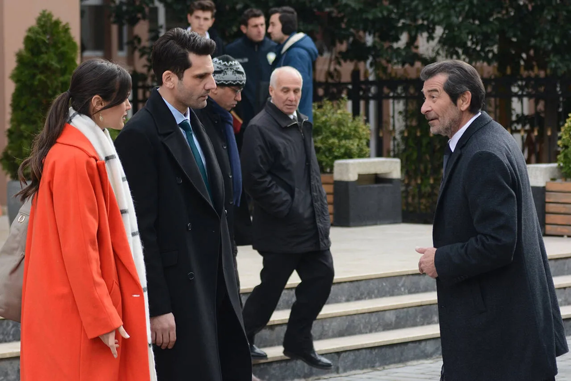 Ugur Polat, Kaan Urgancioglu, and Pinar Deniz in Family Secrets (2021)