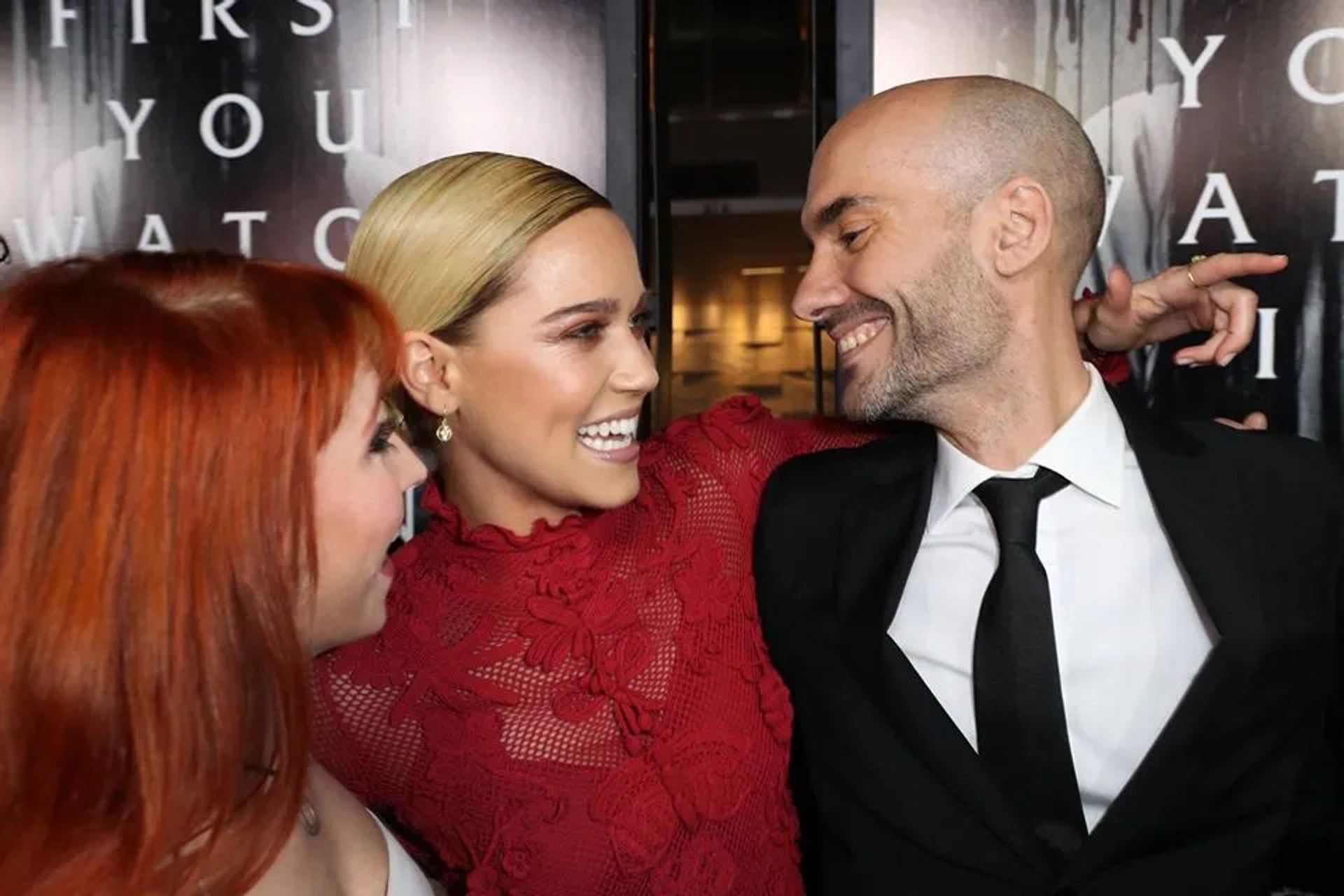 Bonnie Morgan, F. Javier Gutiérrez, and Matilda Anna Ingrid Lutz at an event for Rings (2017)