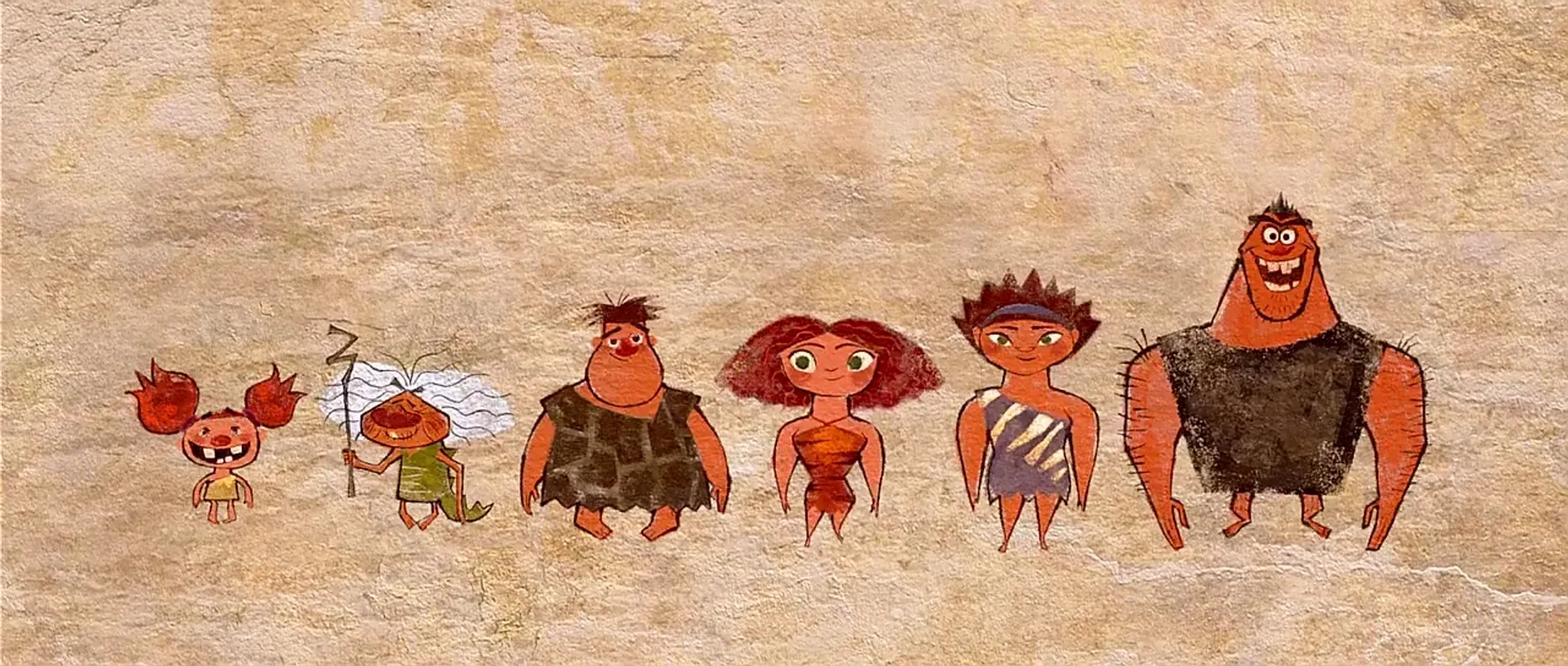 Nicolas Cage, Catherine Keener, Cloris Leachman, Clark Duke, Randy Thom, and Emma Stone in The Croods (2013)