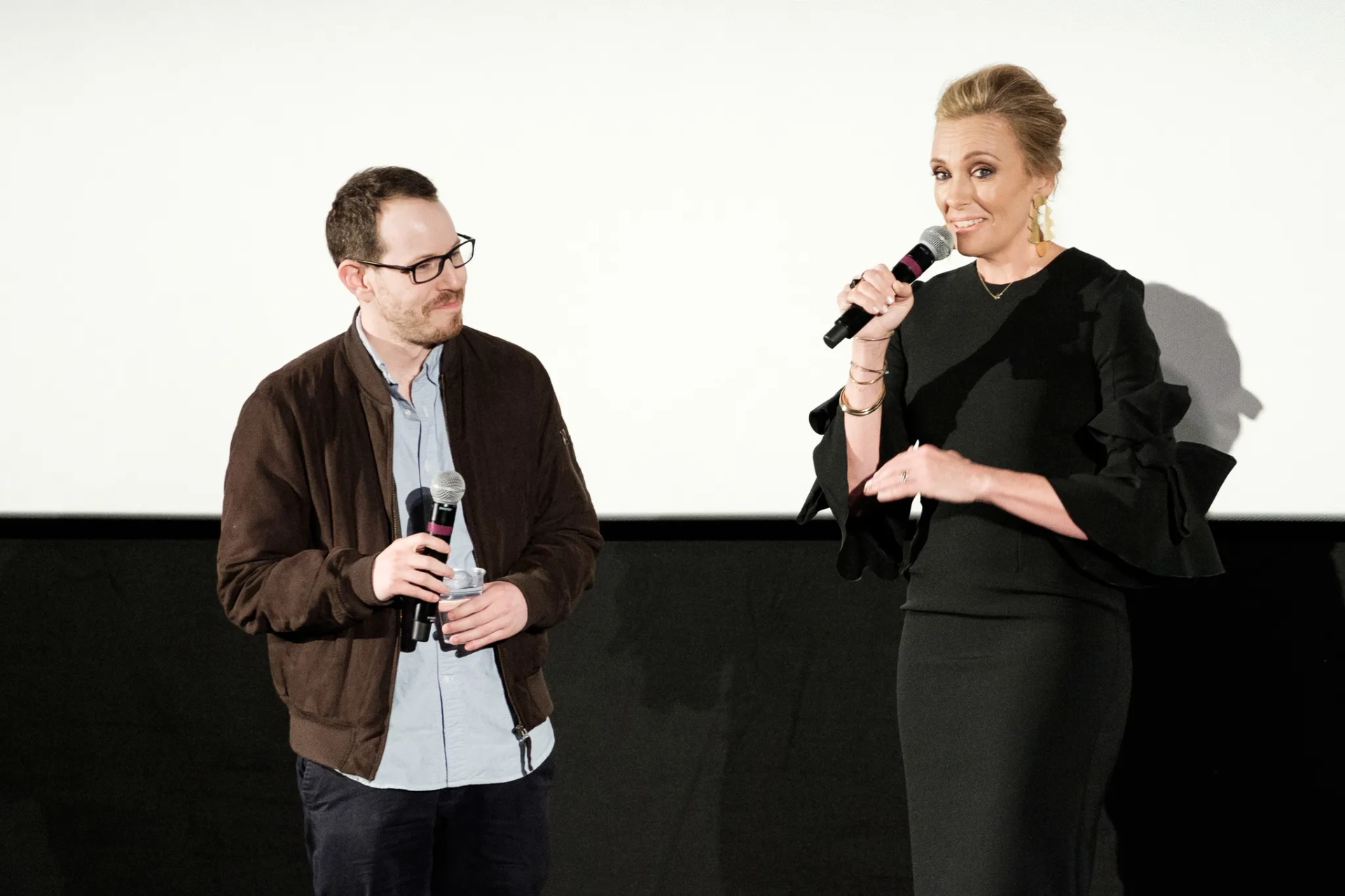 Toni Collette and Ari Aster at an event for Hereditary (2018)