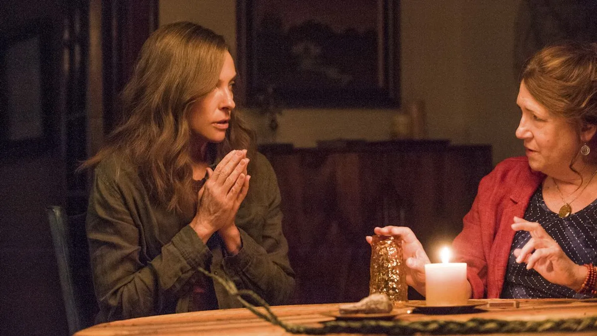 Toni Collette and Ann Dowd in Hereditary (2018)