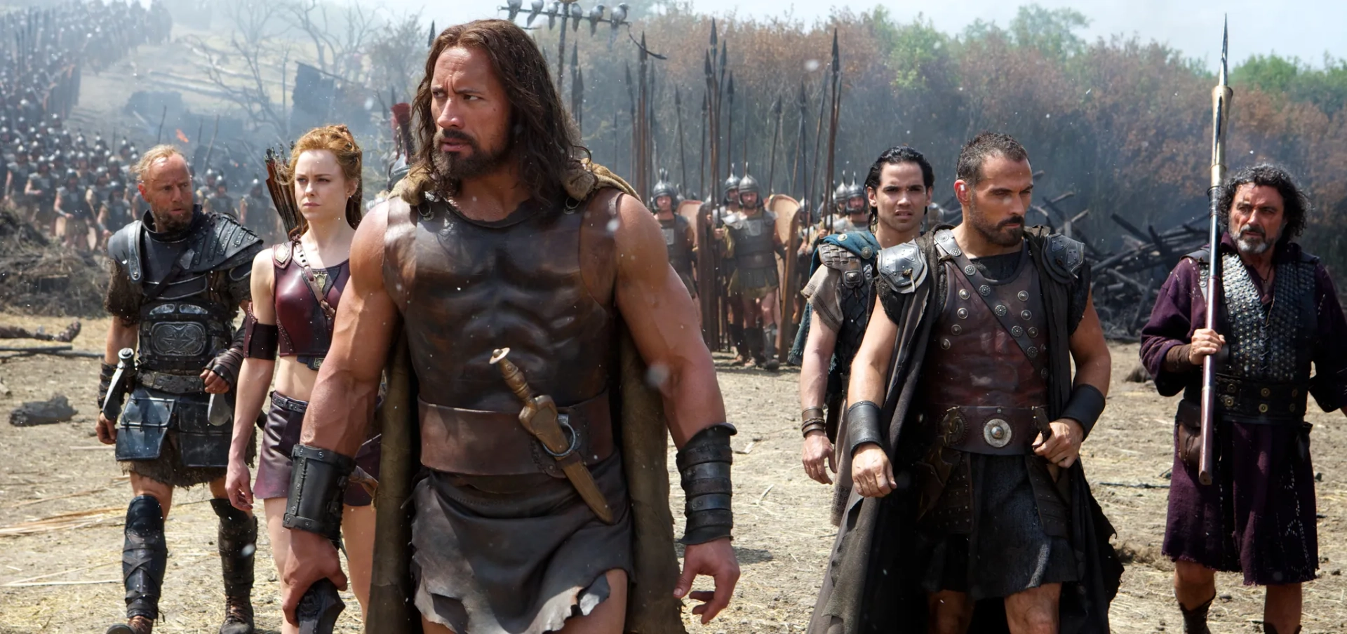 Rufus Sewell, Aksel Hennie, Dwayne Johnson, Ian McShane, Ingrid Bolsø Berdal, and Reece Ritchie in Hercules (2014)