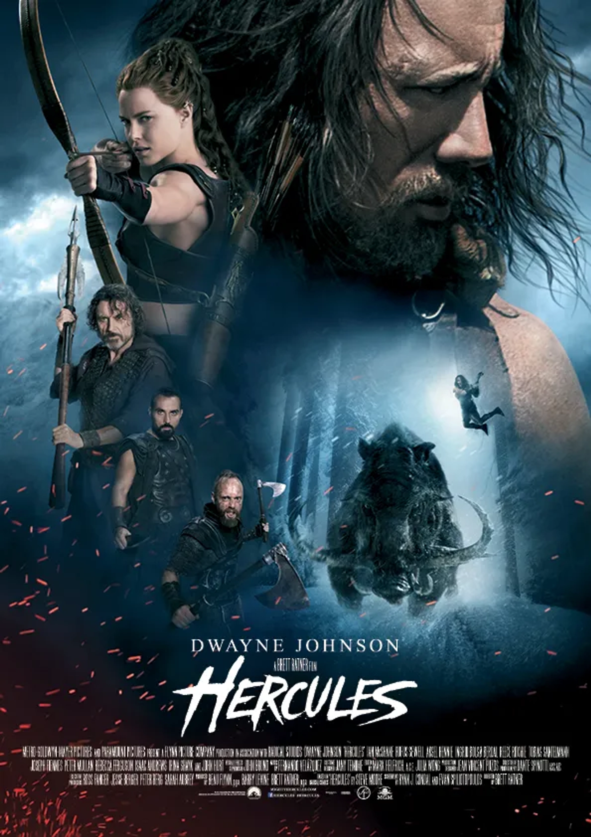 Rufus Sewell, Aksel Hennie, Dwayne Johnson, Ian McShane, and Ingrid Bolsø Berdal in Hercules (2014)