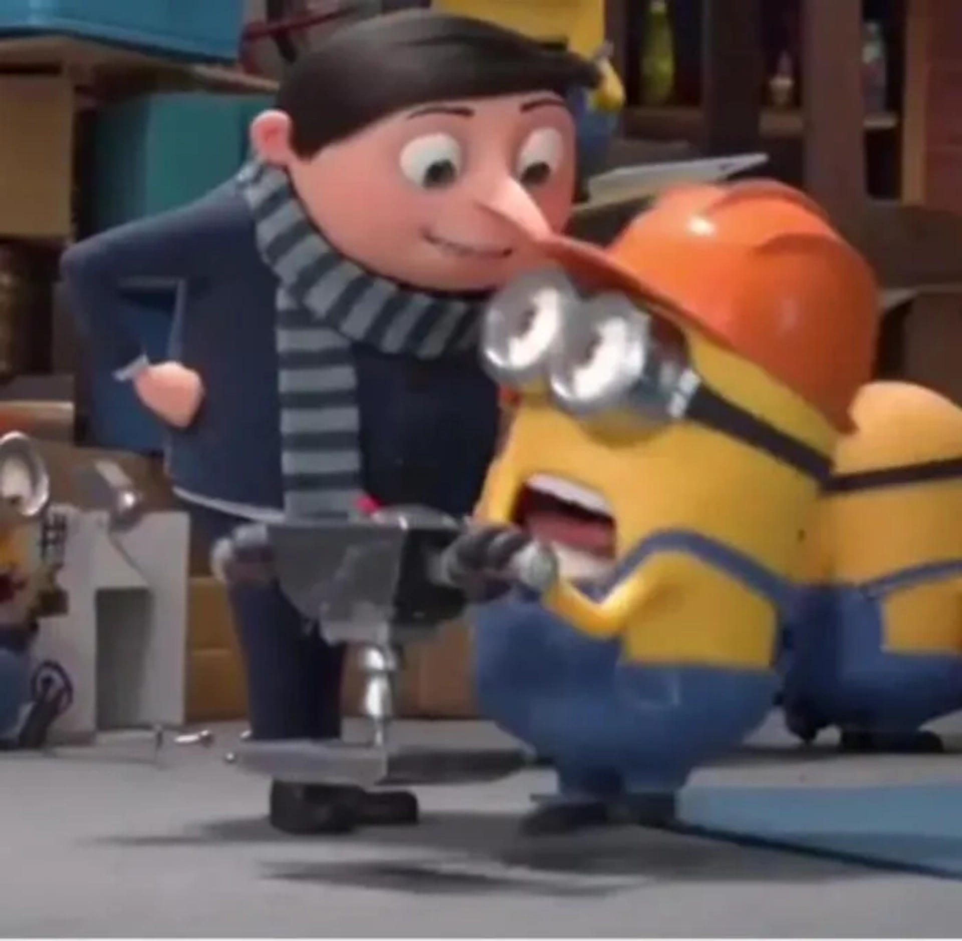 Steve Carell and Pierre Coffin in Minions: The Rise of Gru (2022)