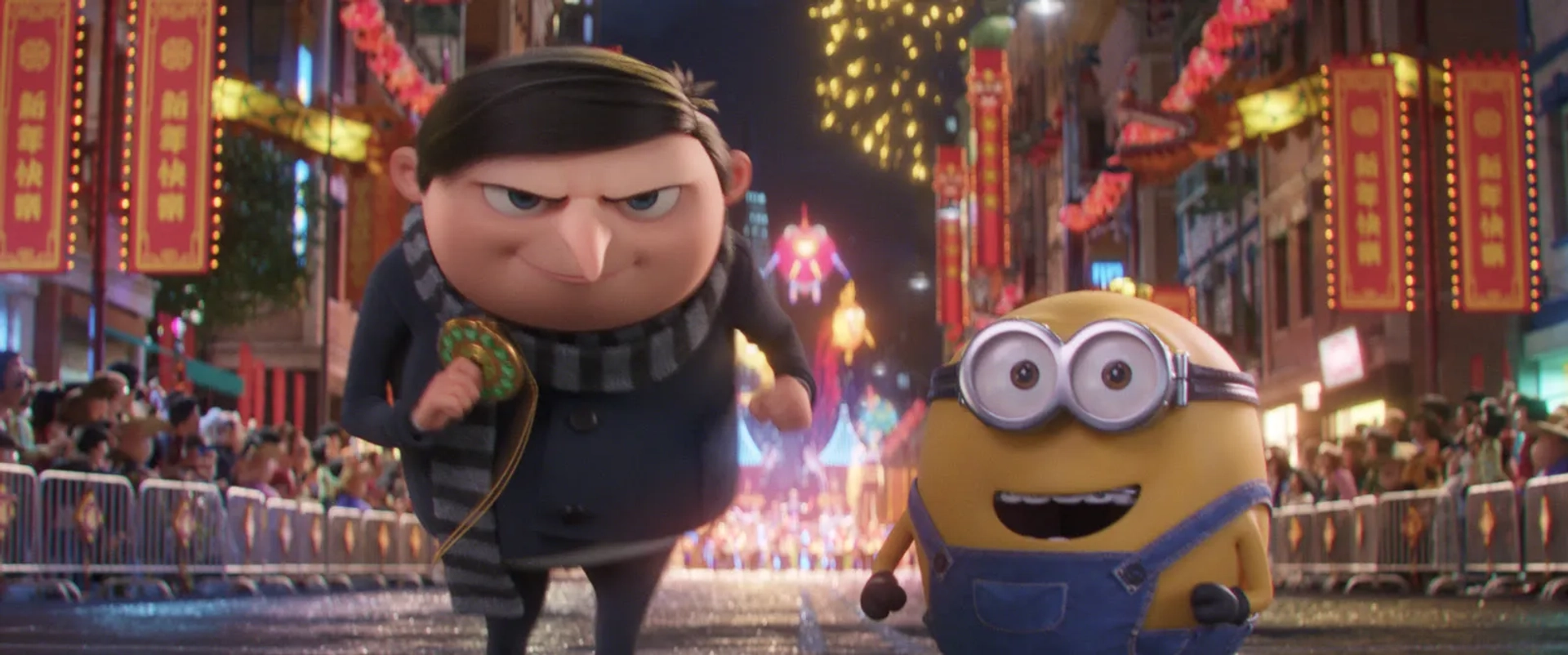 Steve Carell and Pierre Coffin in Minions: The Rise of Gru (2022)