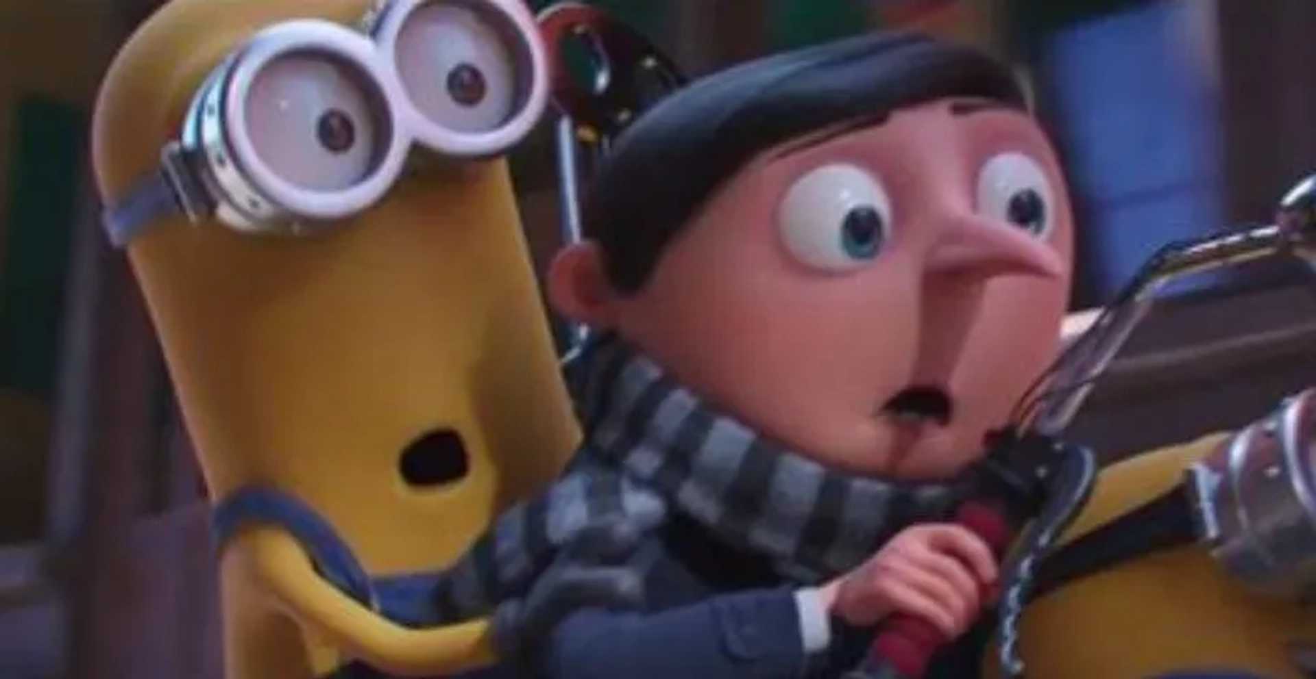 Steve Carell and Pierre Coffin in Minions: The Rise of Gru (2022)