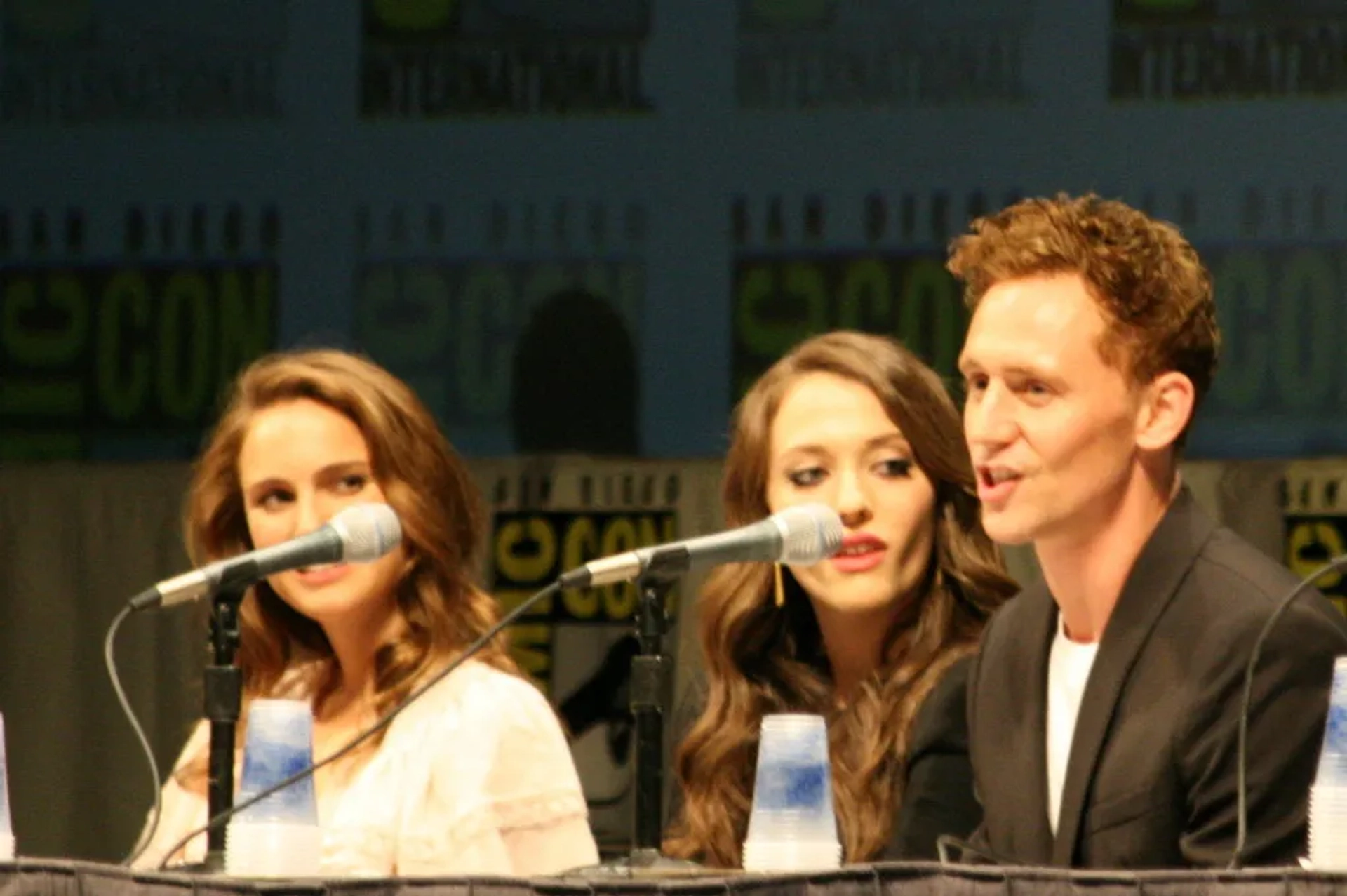 Natalie Portman, Kat Dennings, and Tom Hiddleston at an event for Thor (2011)