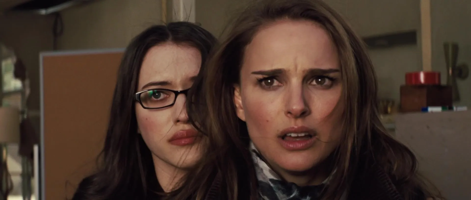 Natalie Portman and Kat Dennings in Thor (2011)