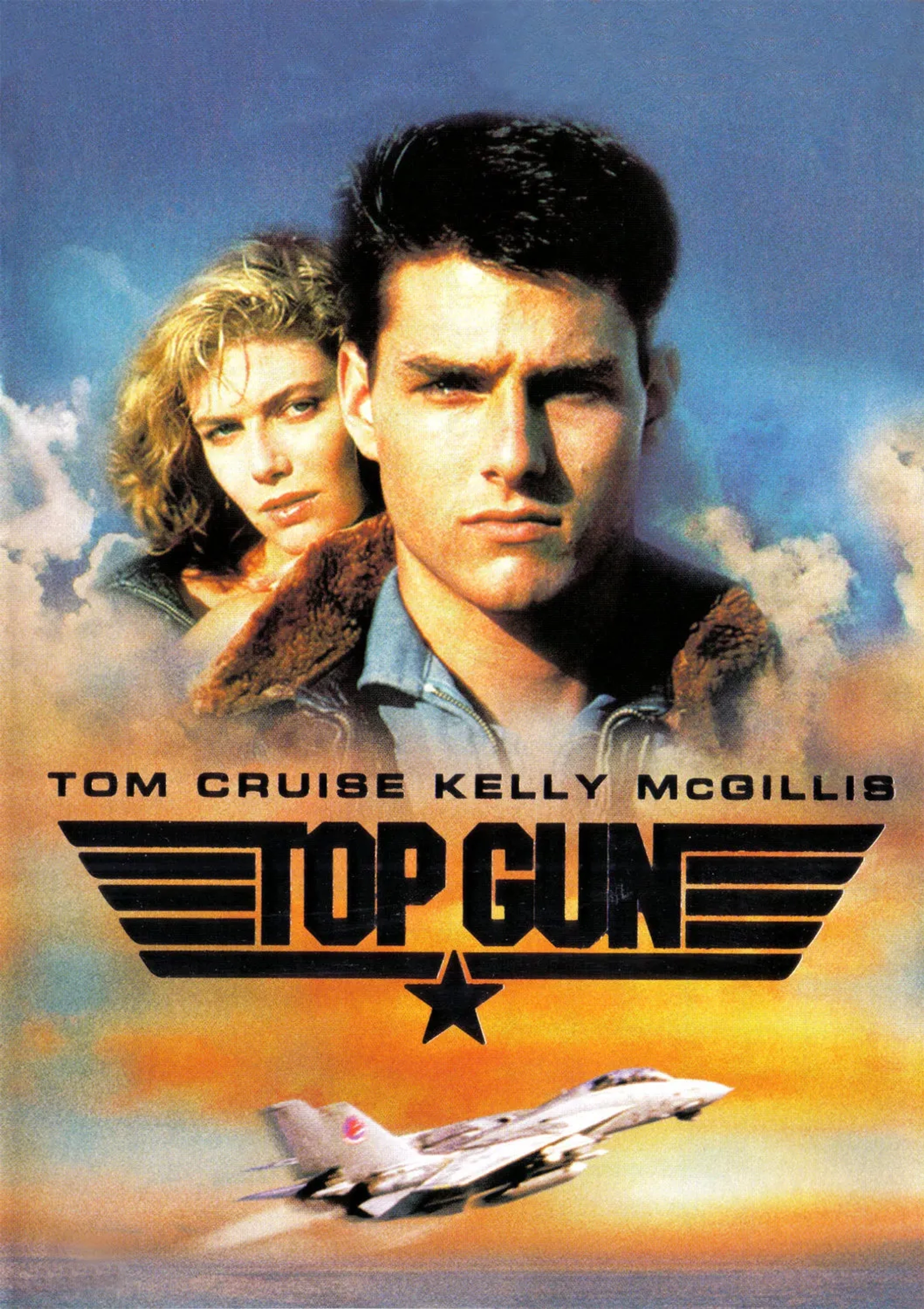 Tom Cruise and Kelly McGillis in Top Gun (1986)