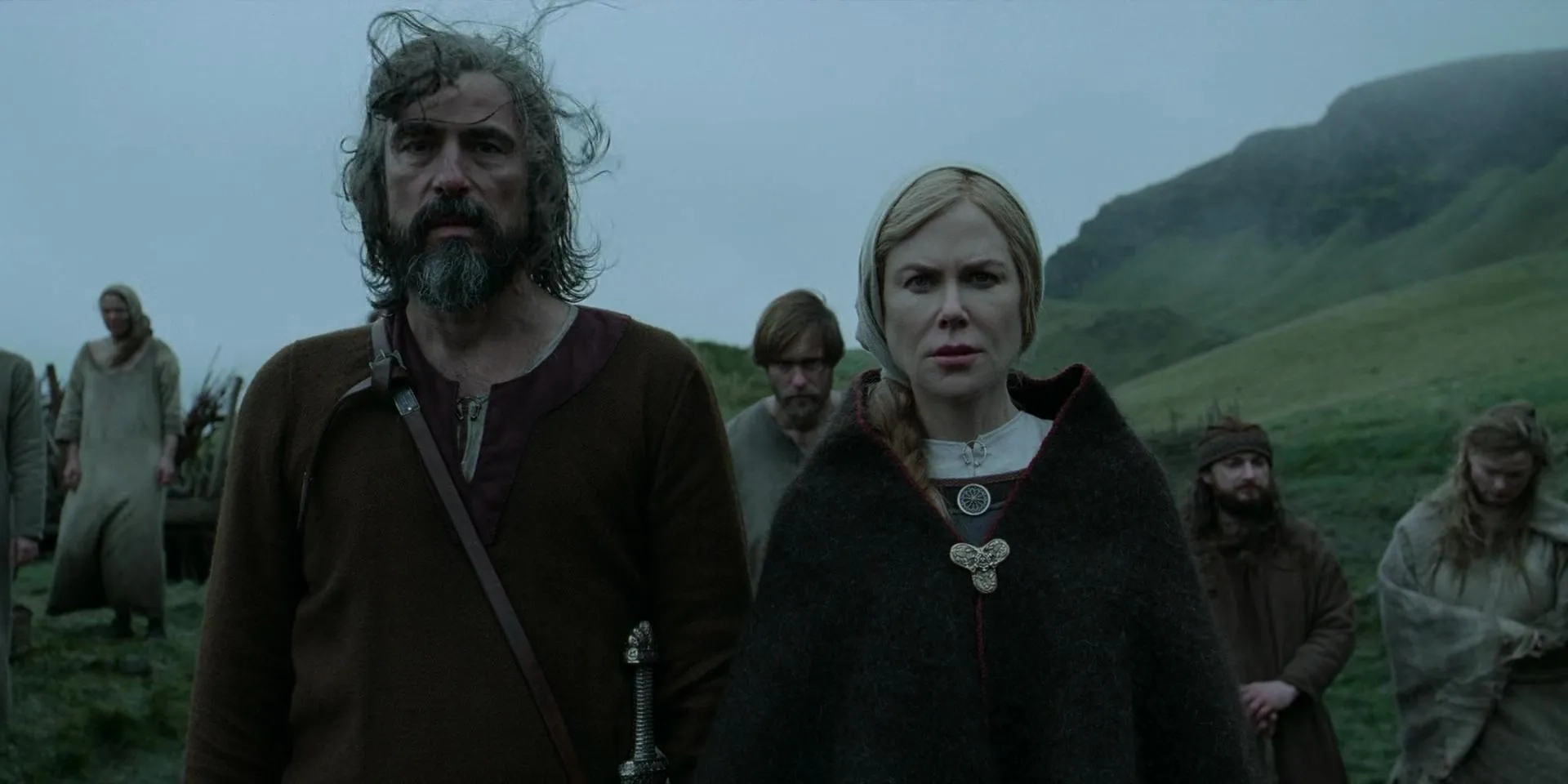 Nicole Kidman, Alexander Skarsgård, and Claes Bang in The Northman (2022)