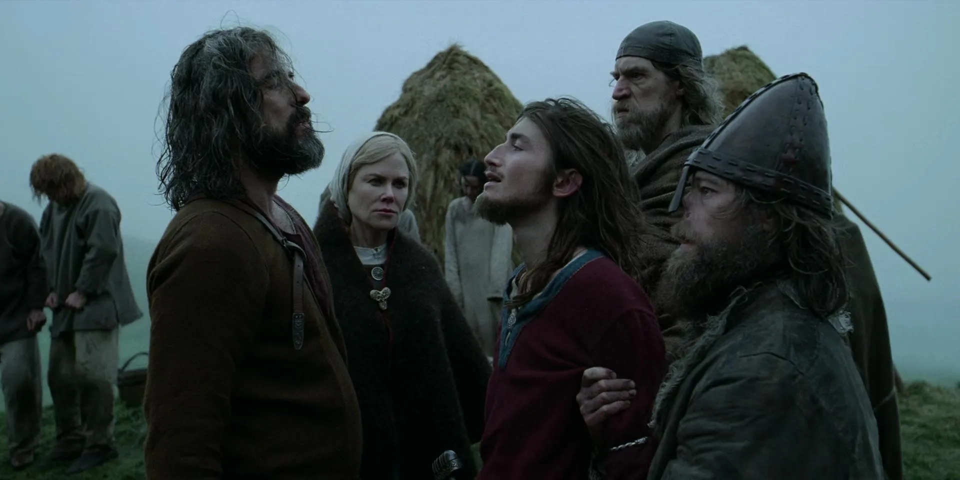 Nicole Kidman, Claes Bang, Eldar Skar, and Gustav Lindh in The Northman (2022)