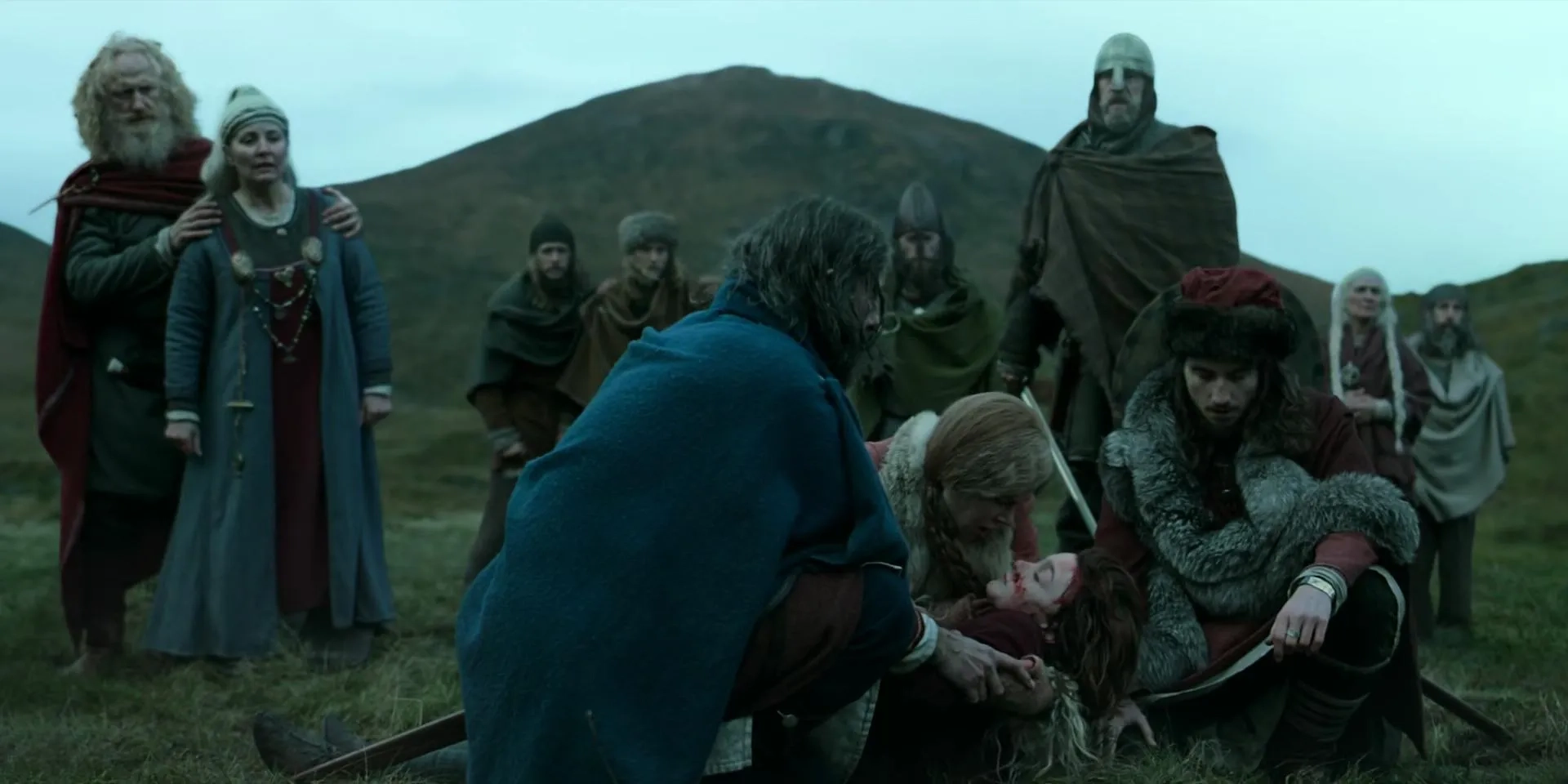 Nicole Kidman, Elliott Rose, and Gustav Lindh in The Northman (2022)