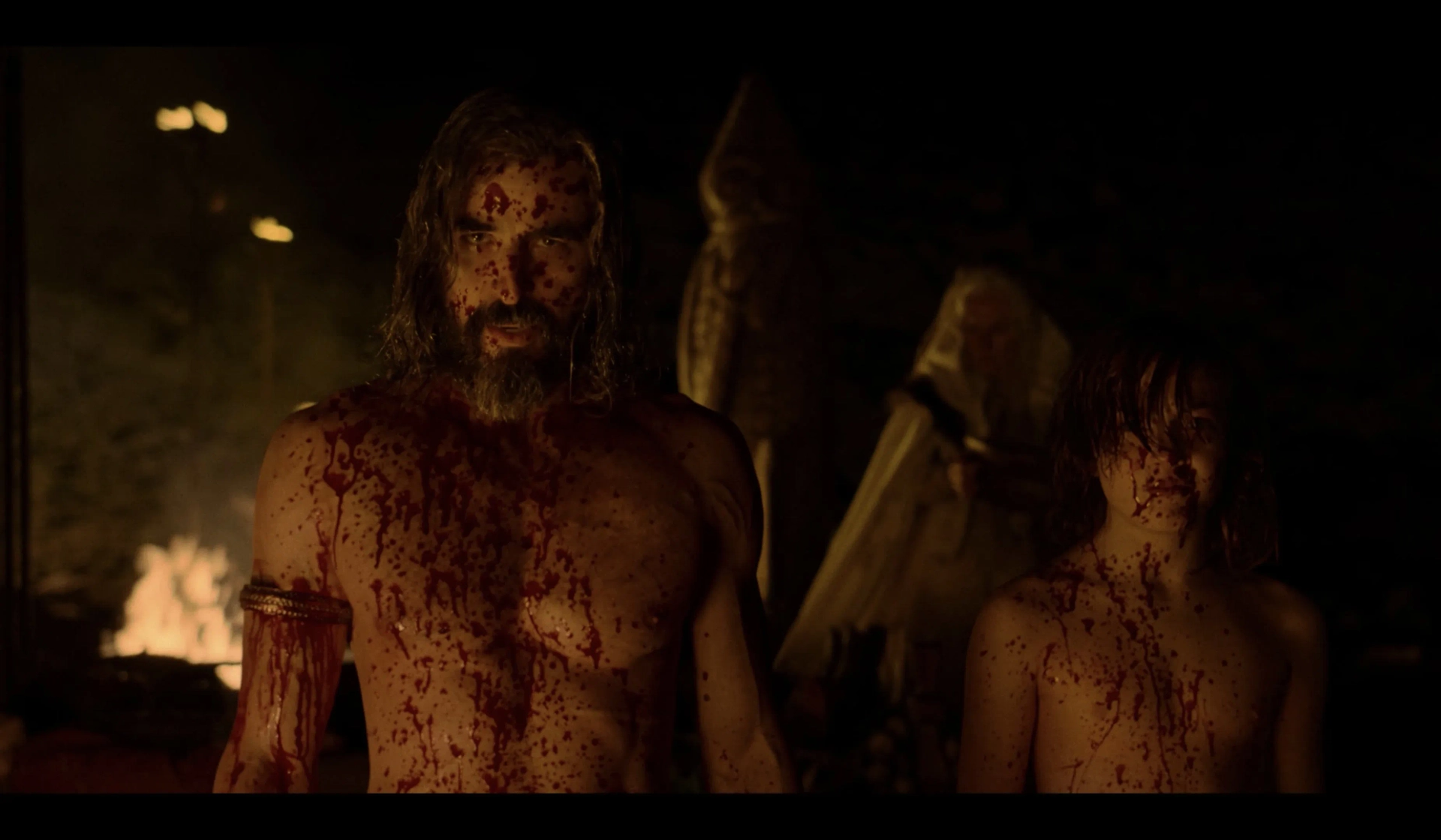 Claes Bang, Olwen Fouéré, and Elliott Rose in The Northman (2022)