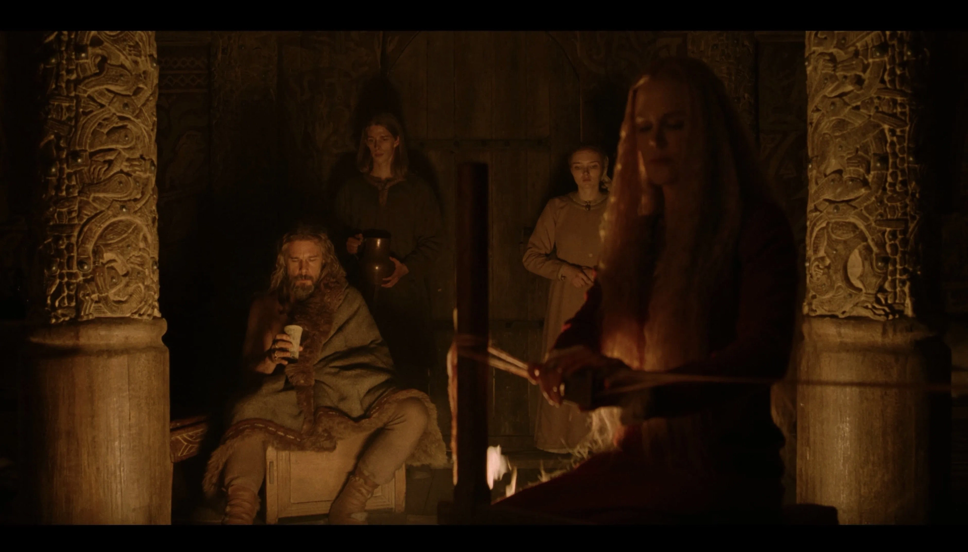 Ethan Hawke, Nicole Kidman, and Rebecca Ineson in The Northman (2022)