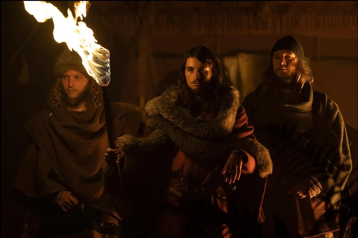 Edgar Abram, Gustav Lindh, and Jack Gassmann in The Northman (2022)