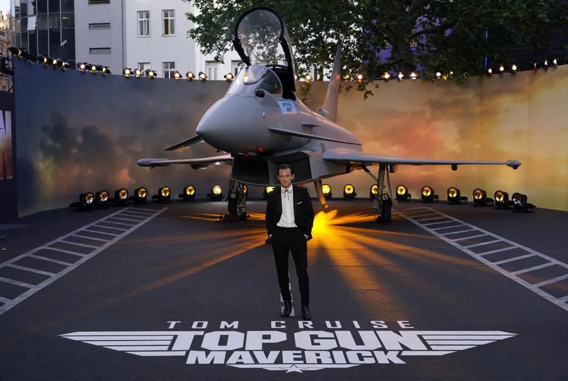 Lewis Pullman at the Royal Premeir of Top Gun: Maverick