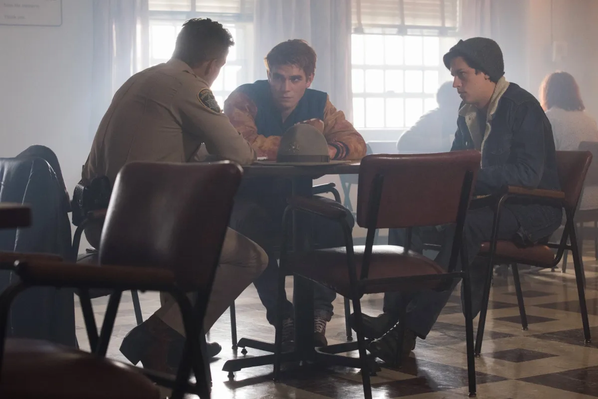 Martin Cummins, Cole Sprouse, and K.J. Apa in Riverdale (2017)