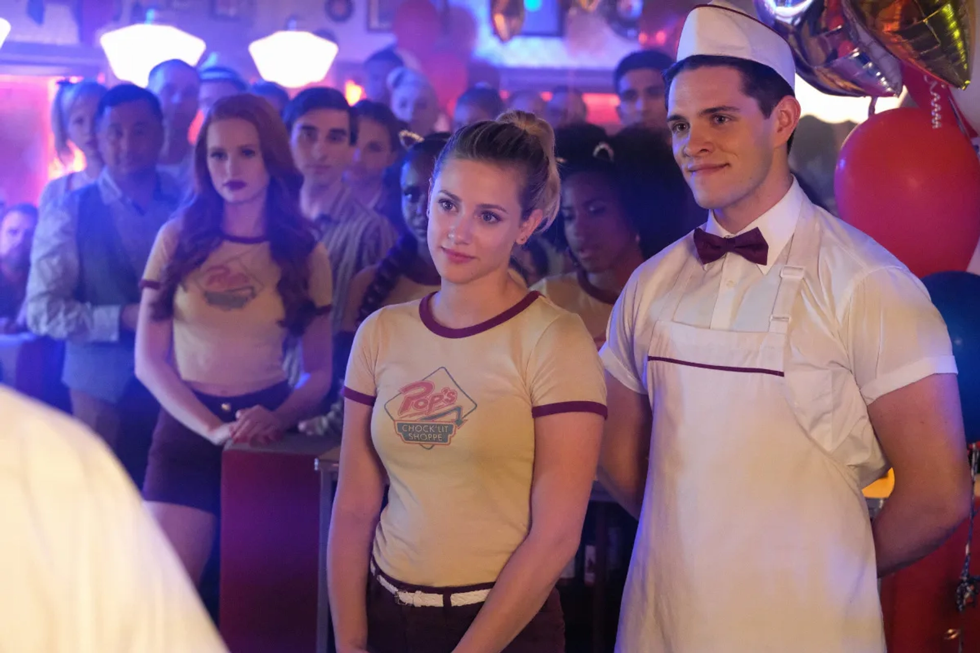 Ashleigh Murray, Lili Reinhart, Asha Ashanti, Madelaine Petsch, and Casey Cott in Riverdale (2017)