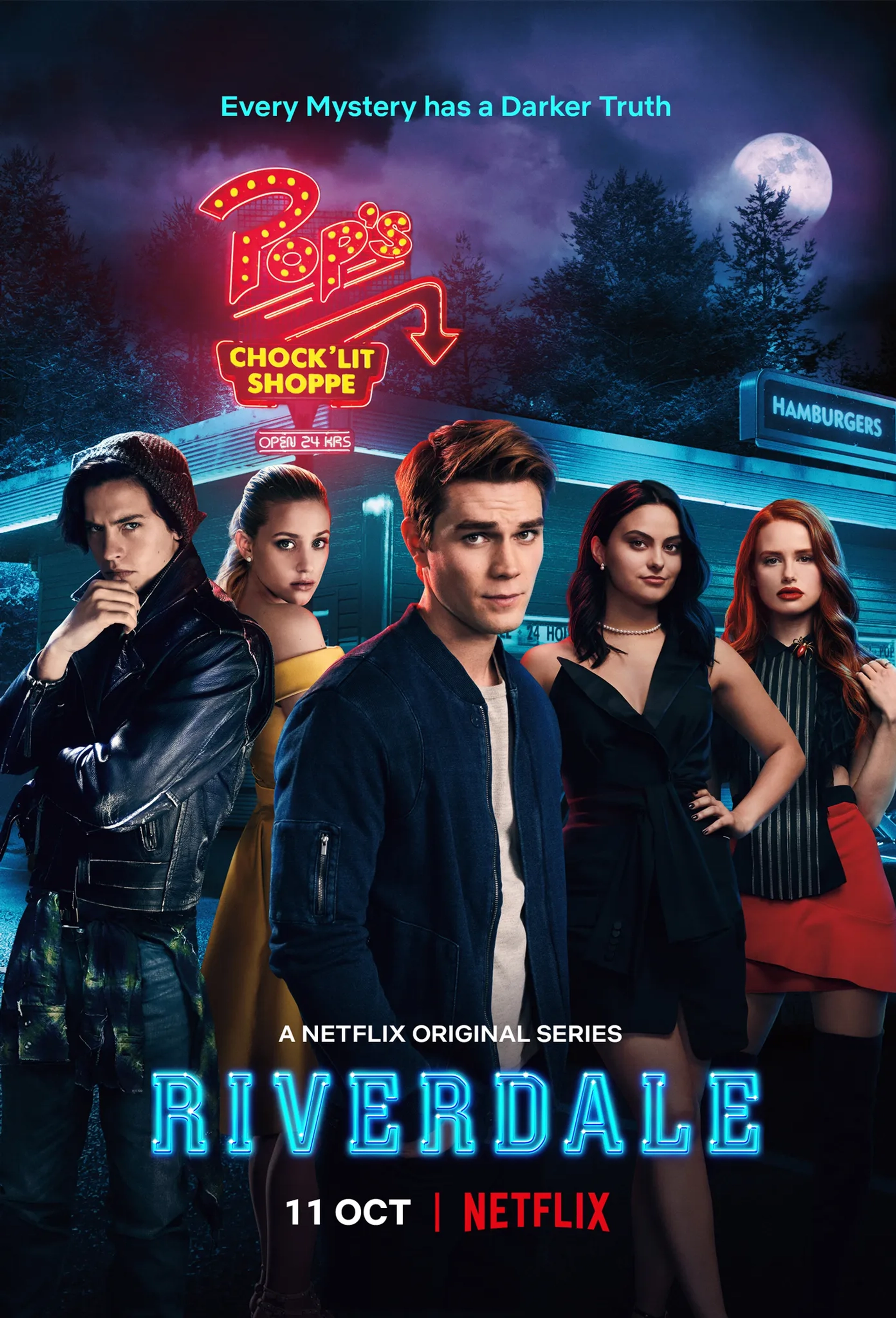 Cole Sprouse, Lili Reinhart, Camila Mendes, K.J. Apa, and Madelaine Petsch in Riverdale (2017)