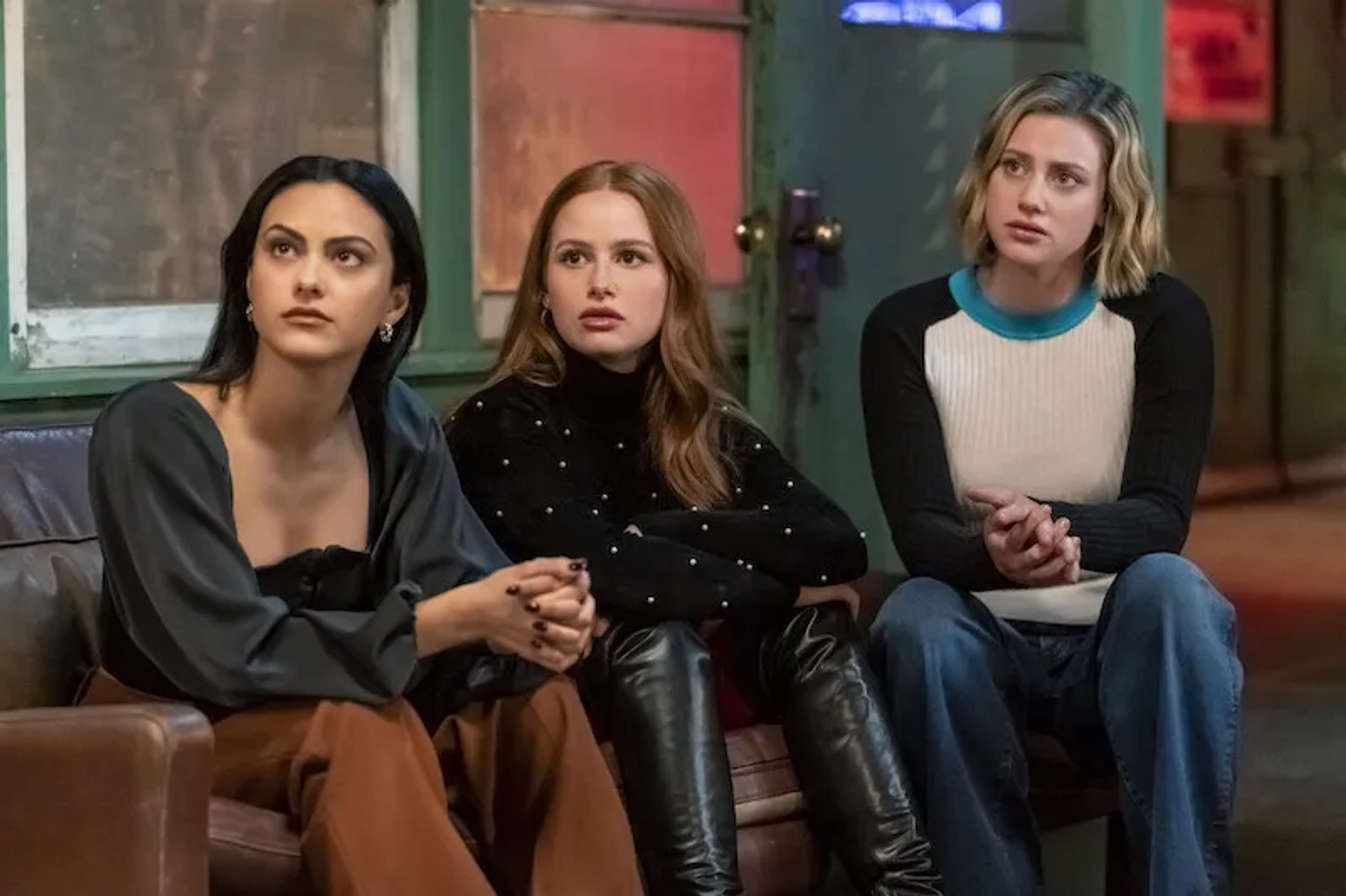 Lili Reinhart, Camila Mendes, and Madelaine Petsch in Riverdale: Chapter One Hundred and Sixteen: The Stand (2022)