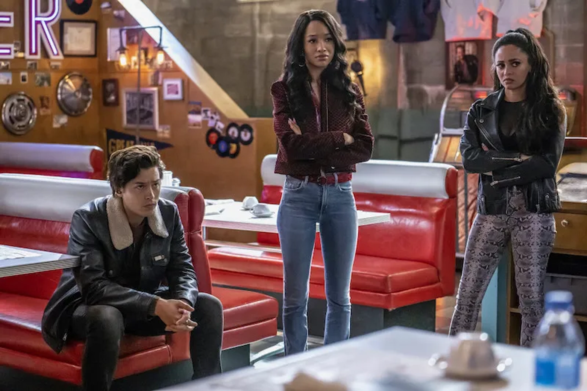 Vanessa Morgan, Cole Sprouse, and Erinn Westbrook in Riverdale: Chapter One Hundred and Sixteen: The Stand (2022)