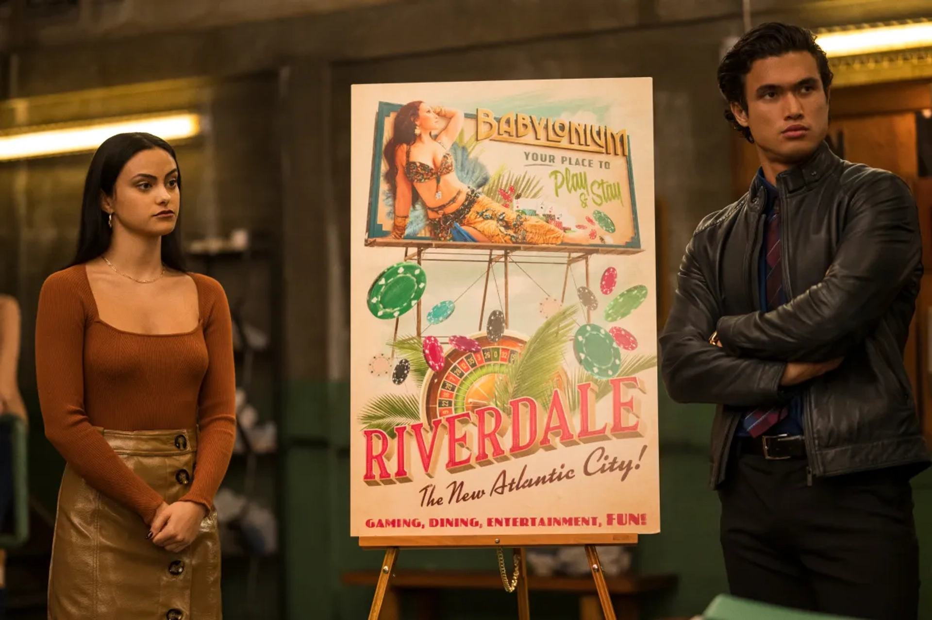 Camila Mendes and Charles Melton in Riverdale: Chapter One Hundred and Three: The Town (2022)