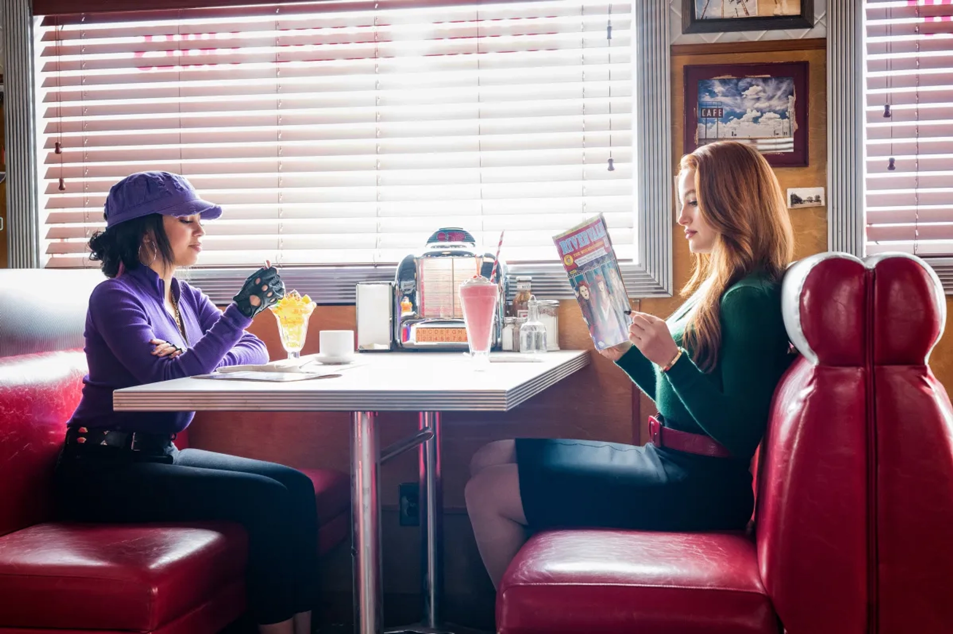 Vanessa Morgan and Madelaine Petsch in Riverdale: Chapter One Hundred: The Jughead Paradox (2021)