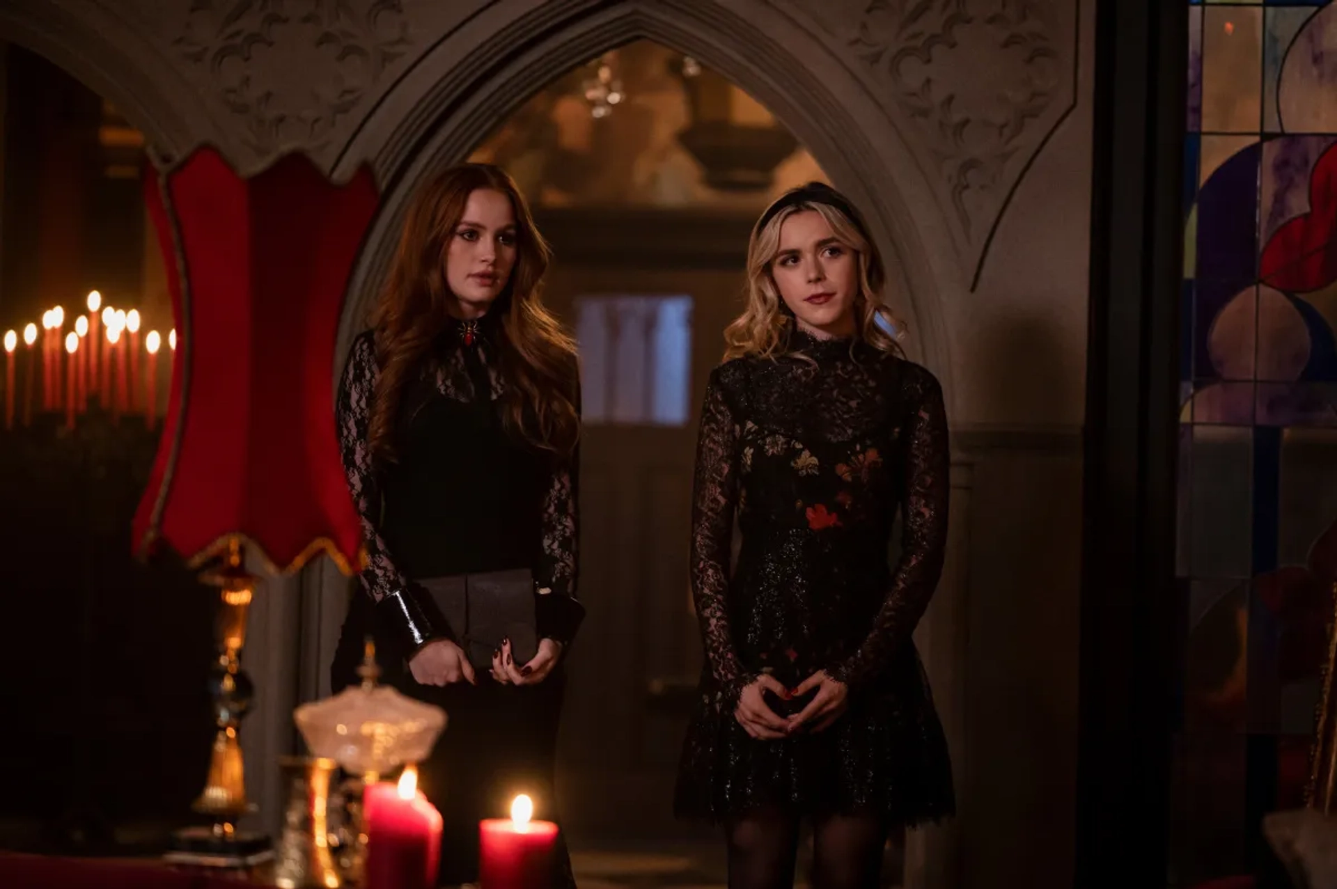 Kiernan Shipka and Madelaine Petsch in Riverdale: Chapter Ninety-Nine: The Witching Hour(s) (2021)