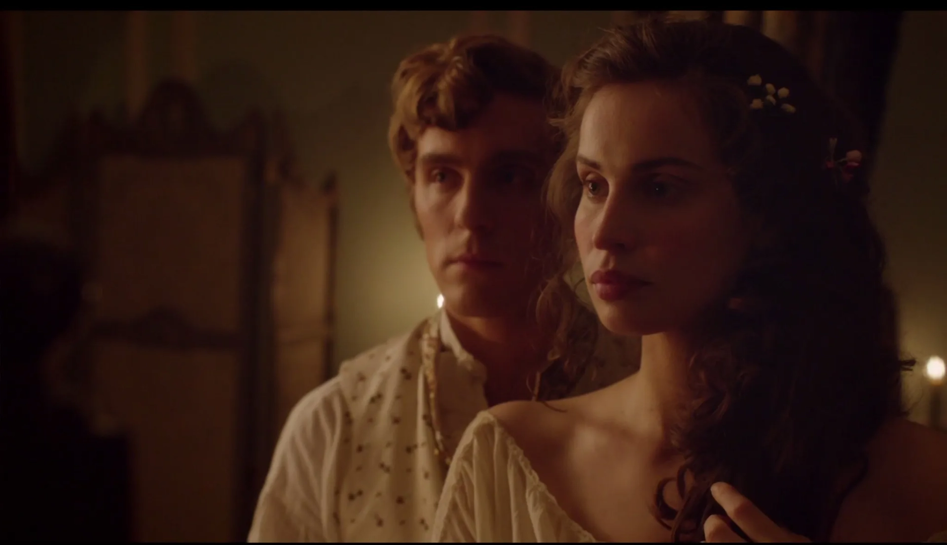 Heida Reed and Jack Farthing in Poldark (2015)