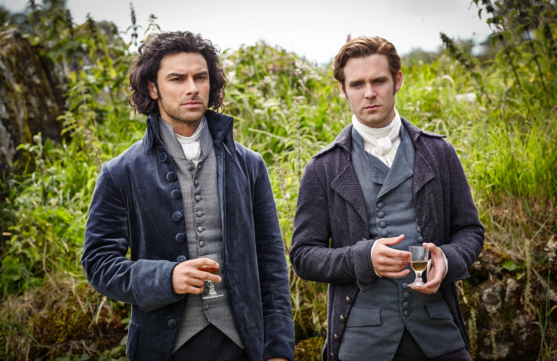 Aidan Turner and Luke Norris in Poldark (2015)