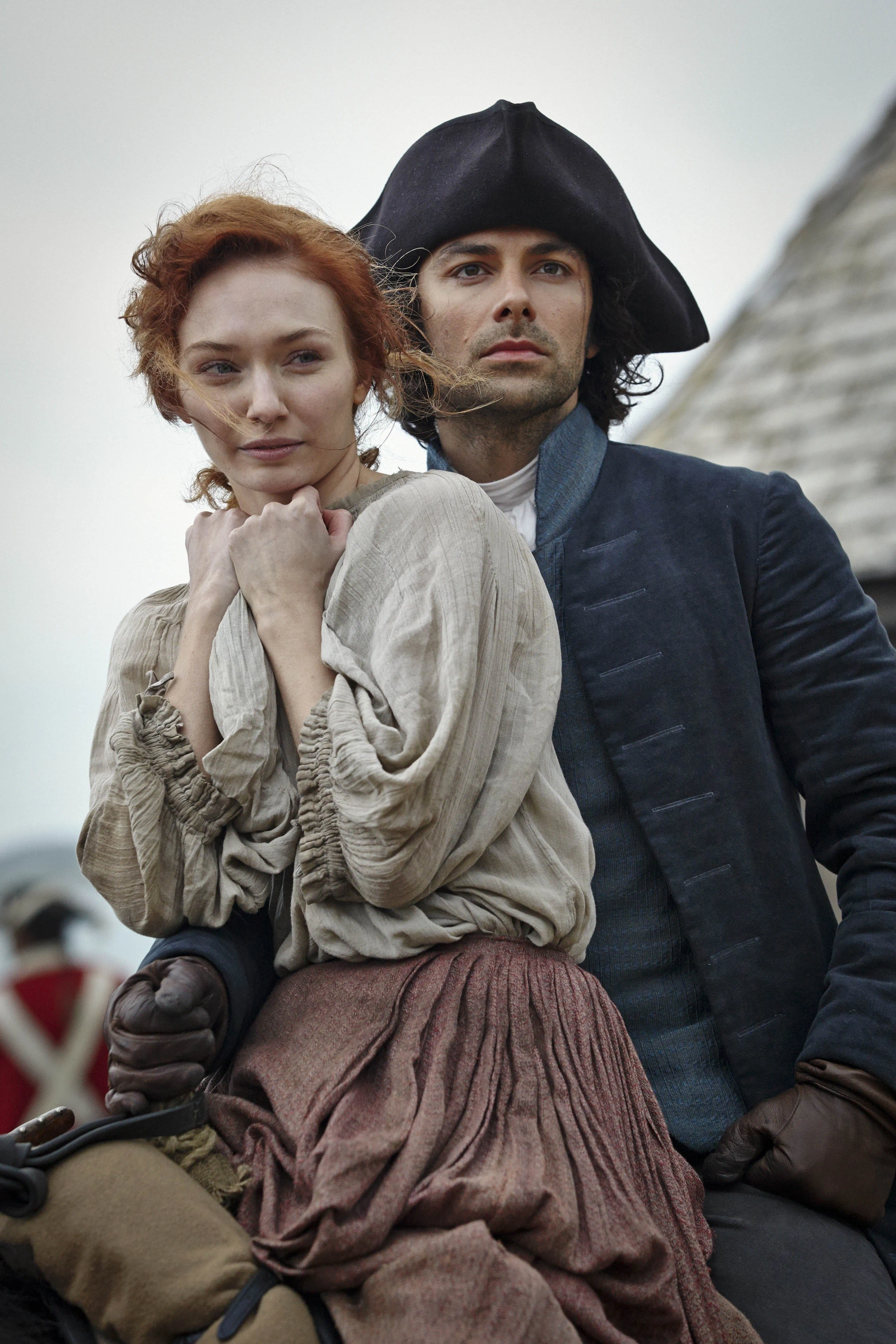 Eleanor Tomlinson and Aidan Turner in Poldark (2015)