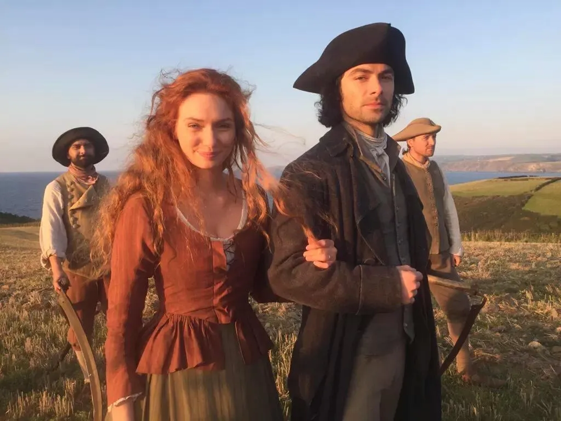 Eleanor Tomlinson and Aidan Turner in Poldark (2015)