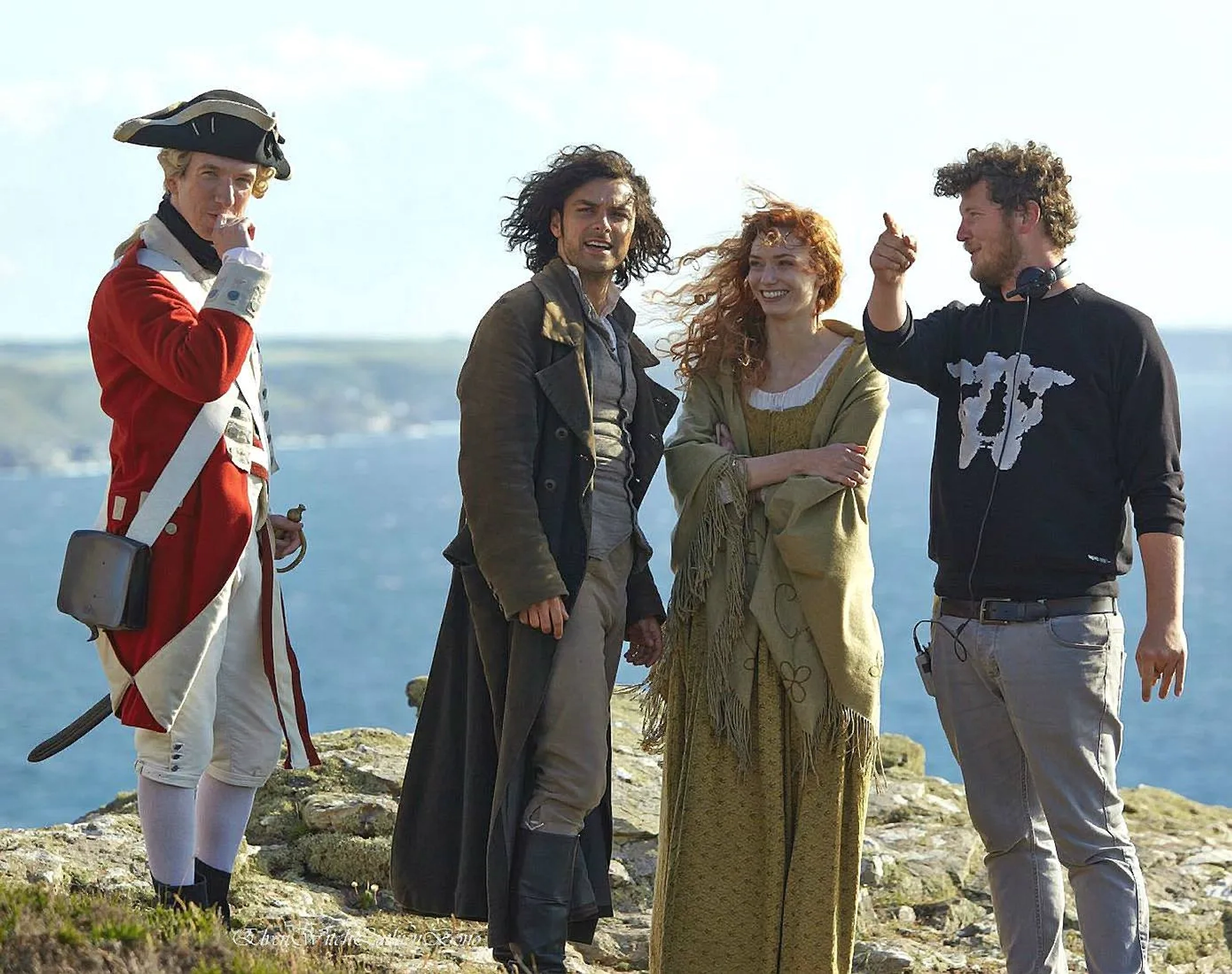 Eleanor Tomlinson, Aidan Turner, and William McGregor in Poldark (2015)