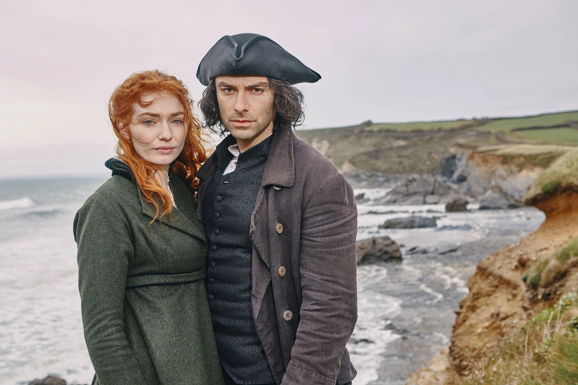 Eleanor Tomlinson and Aidan Turner in Poldark: Episode #5.4 (2019)