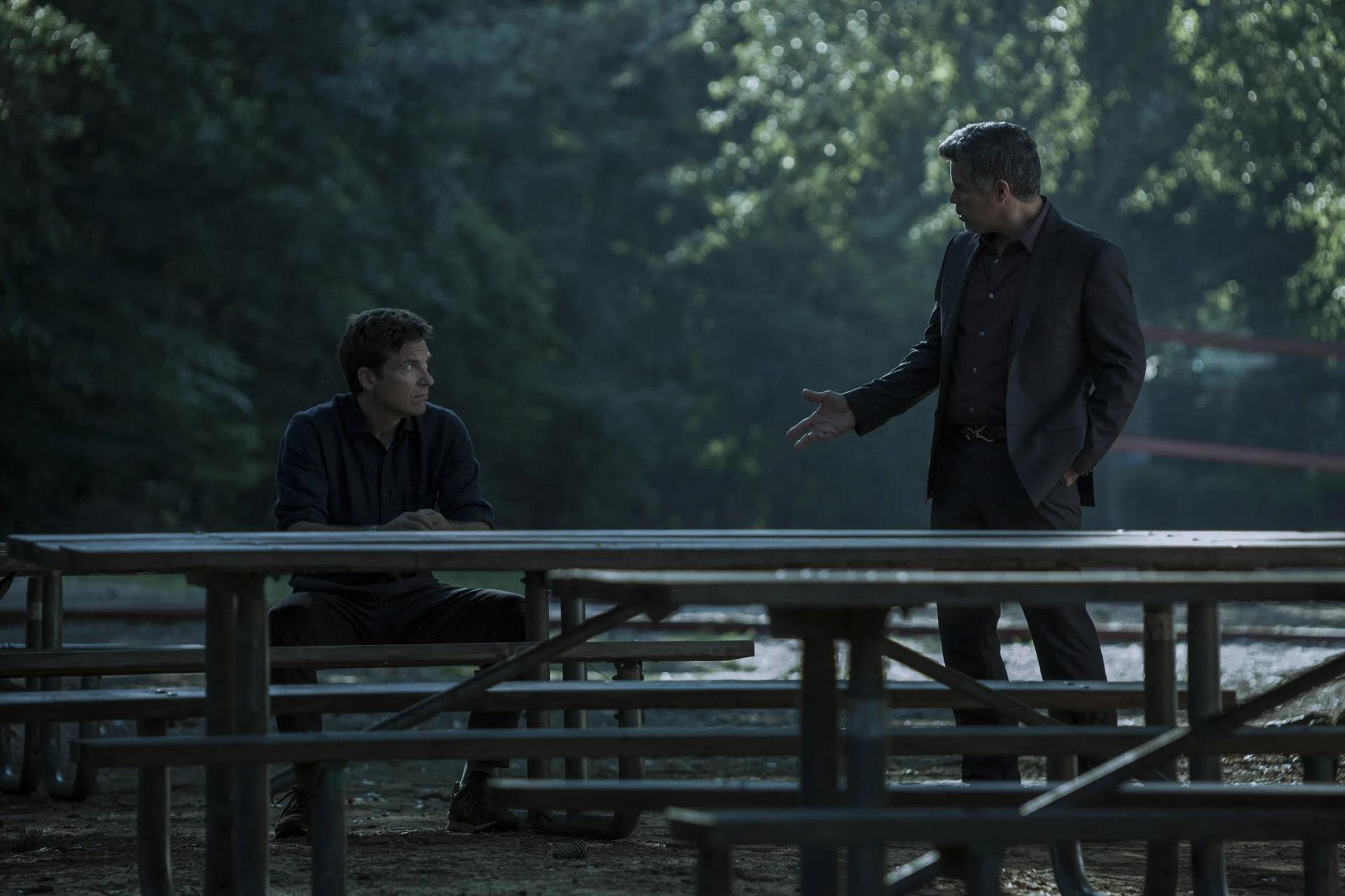 Jason Bateman and Esai Morales in Ozark (2017)