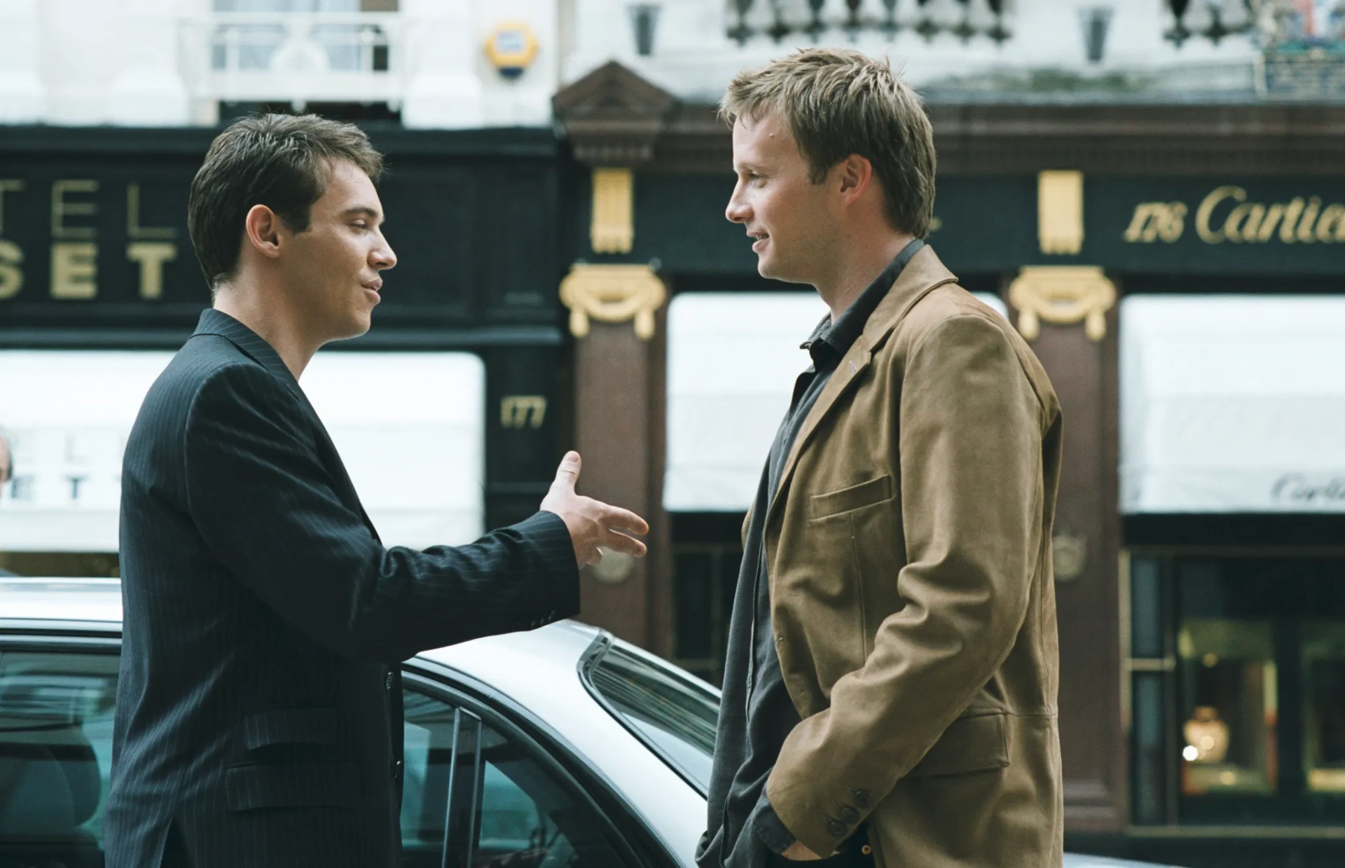 Jonathan Rhys Meyers and Rupert Penry-Jones in Match Point (2005)