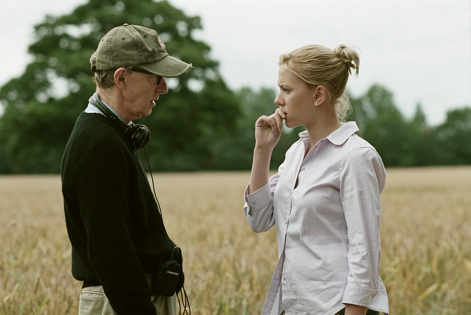 Woody Allen and Scarlett Johansson in Match Point (2005)