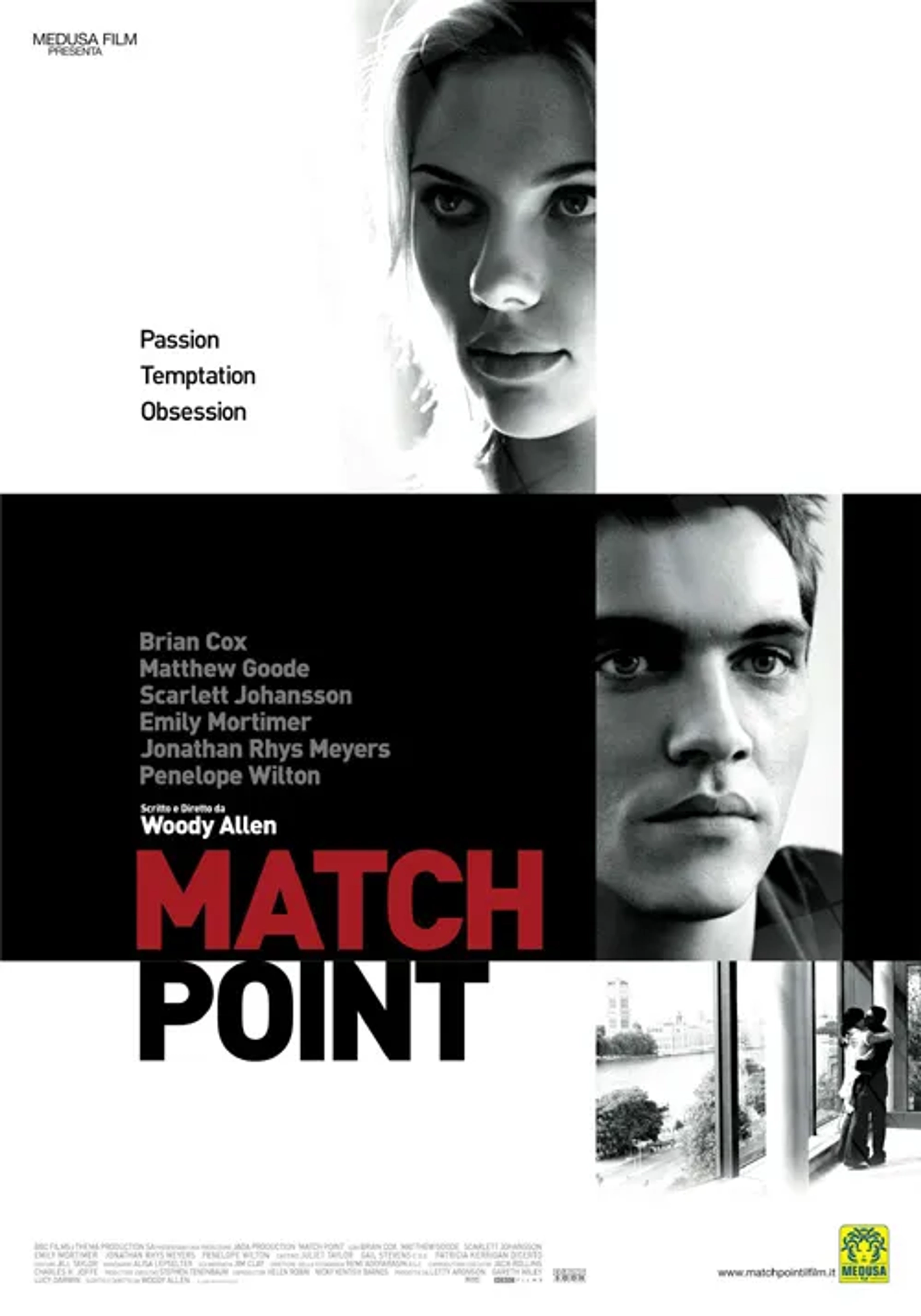 Jonathan Rhys Meyers and Scarlett Johansson in Match Point (2005)