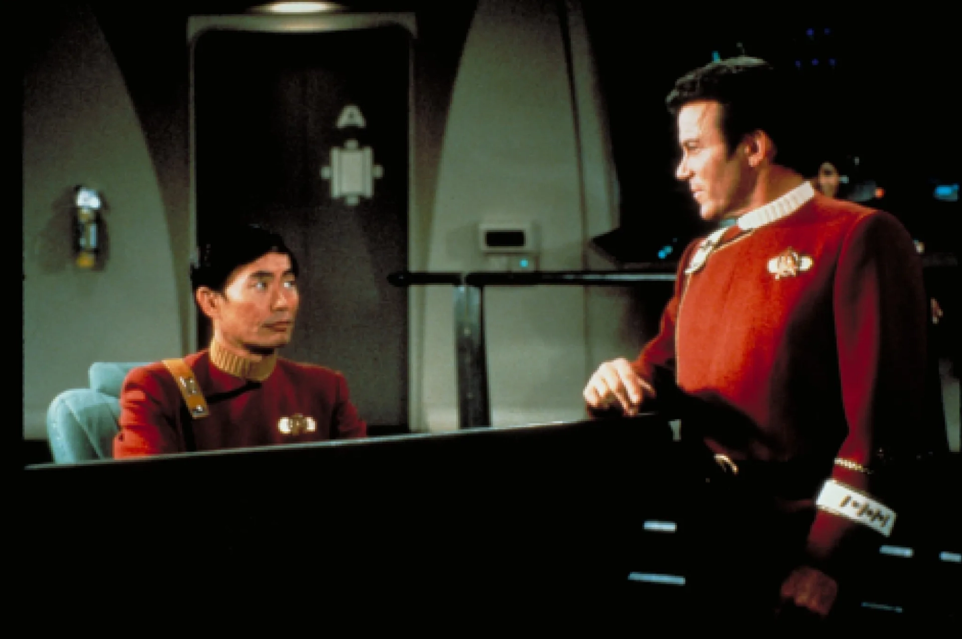 William Shatner and George Takei in Star Trek II: The Wrath of Khan (1982)