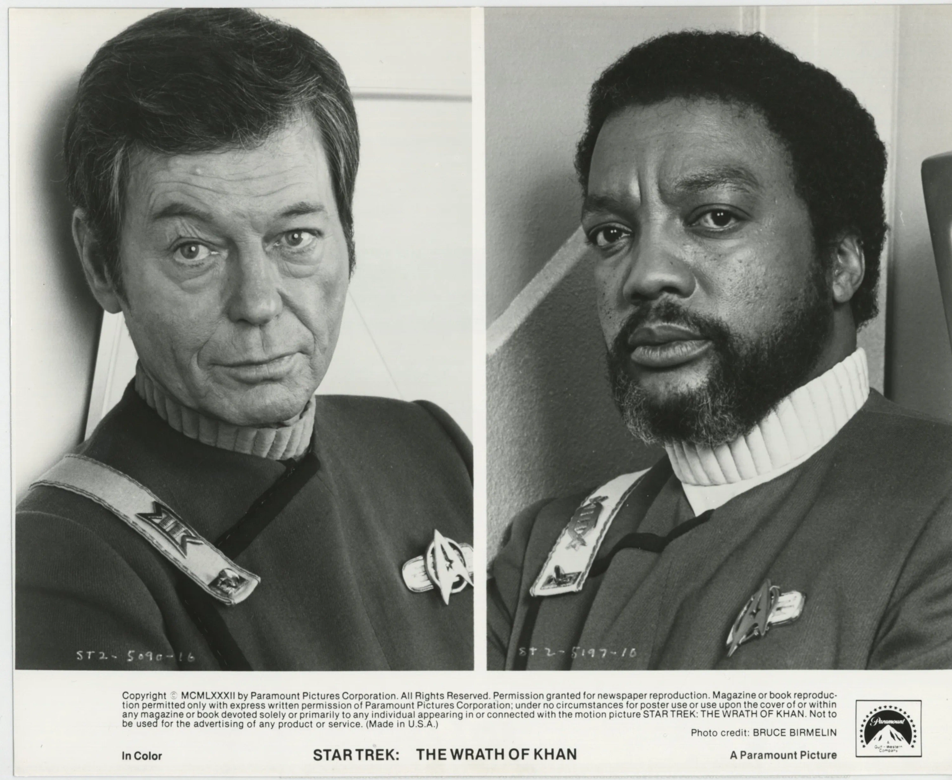 DeForest Kelley and Paul Winfield in Star Trek II: The Wrath of Khan (1982)