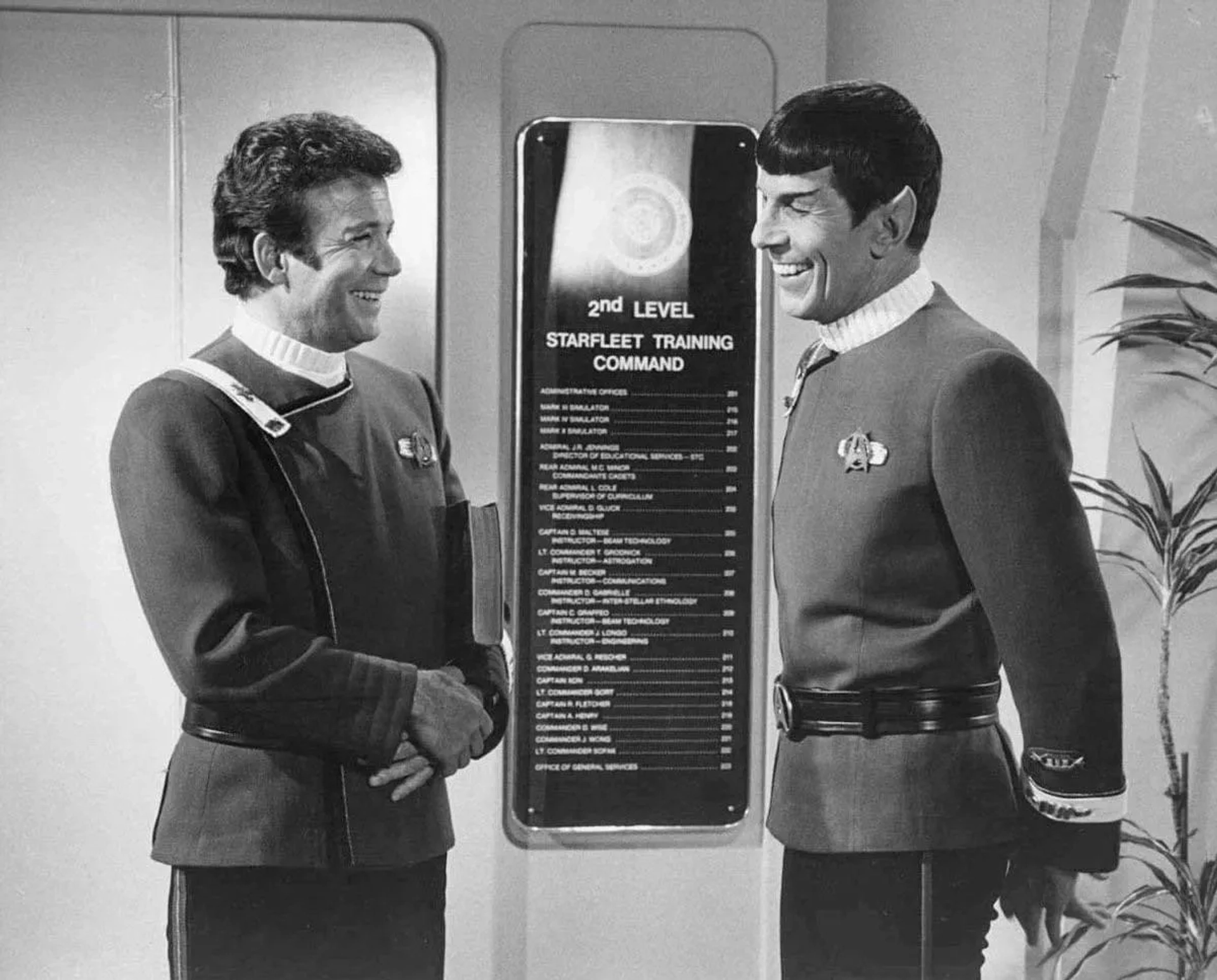 Leonard Nimoy and William Shatner in Star Trek II: The Wrath of Khan (1982)