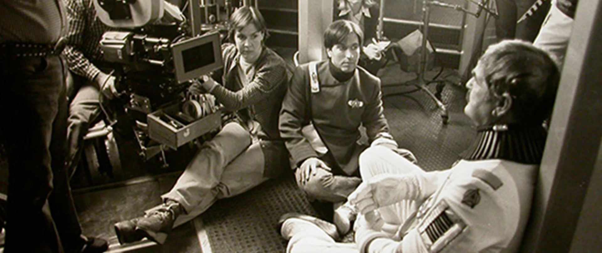 James Doohan, Catherine E. Coulson, and Nicholas Meyer in Star Trek II: The Wrath of Khan (1982)