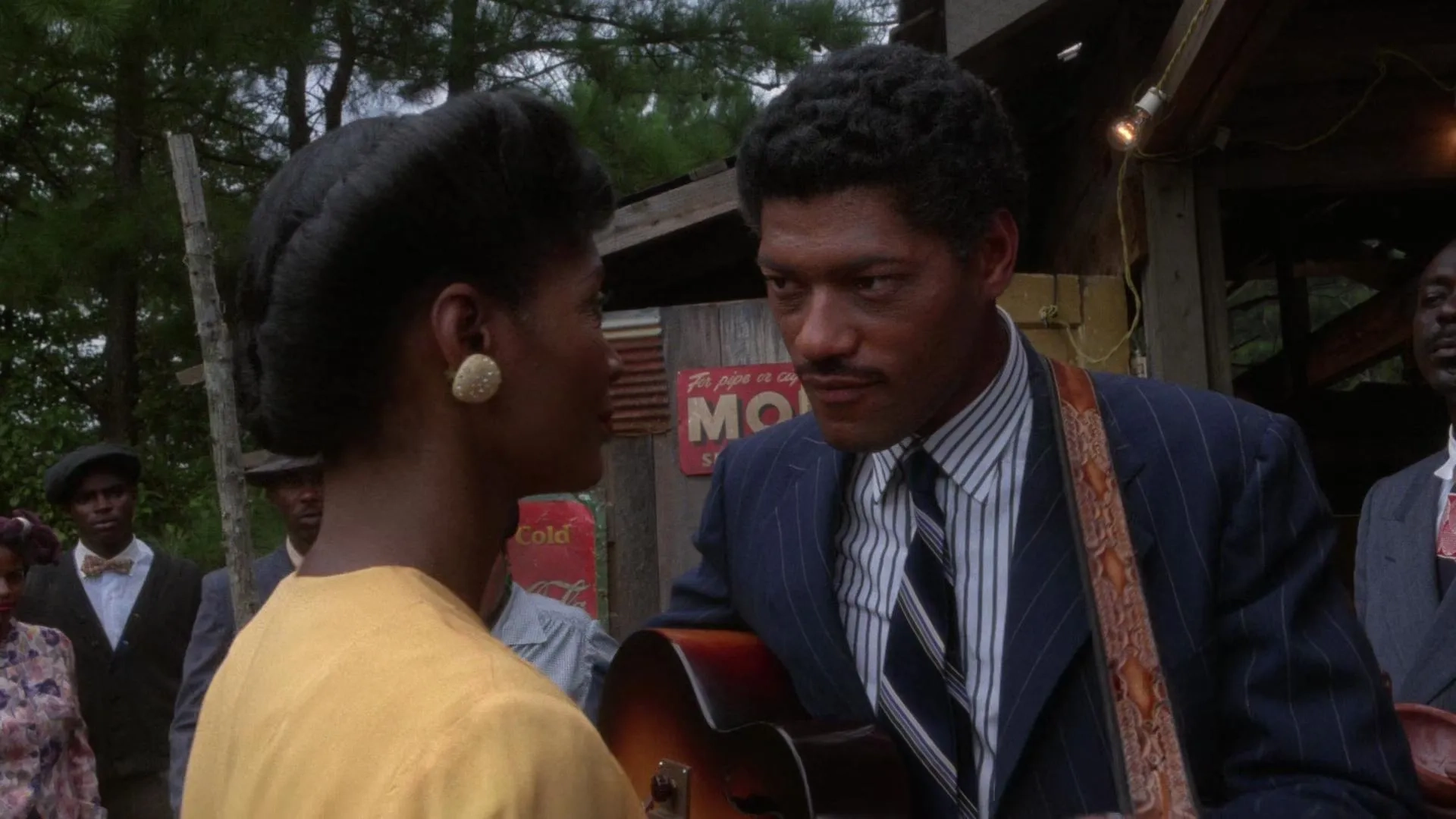 Laurence Fishburne and Margaret Avery in The Color Purple (1985)