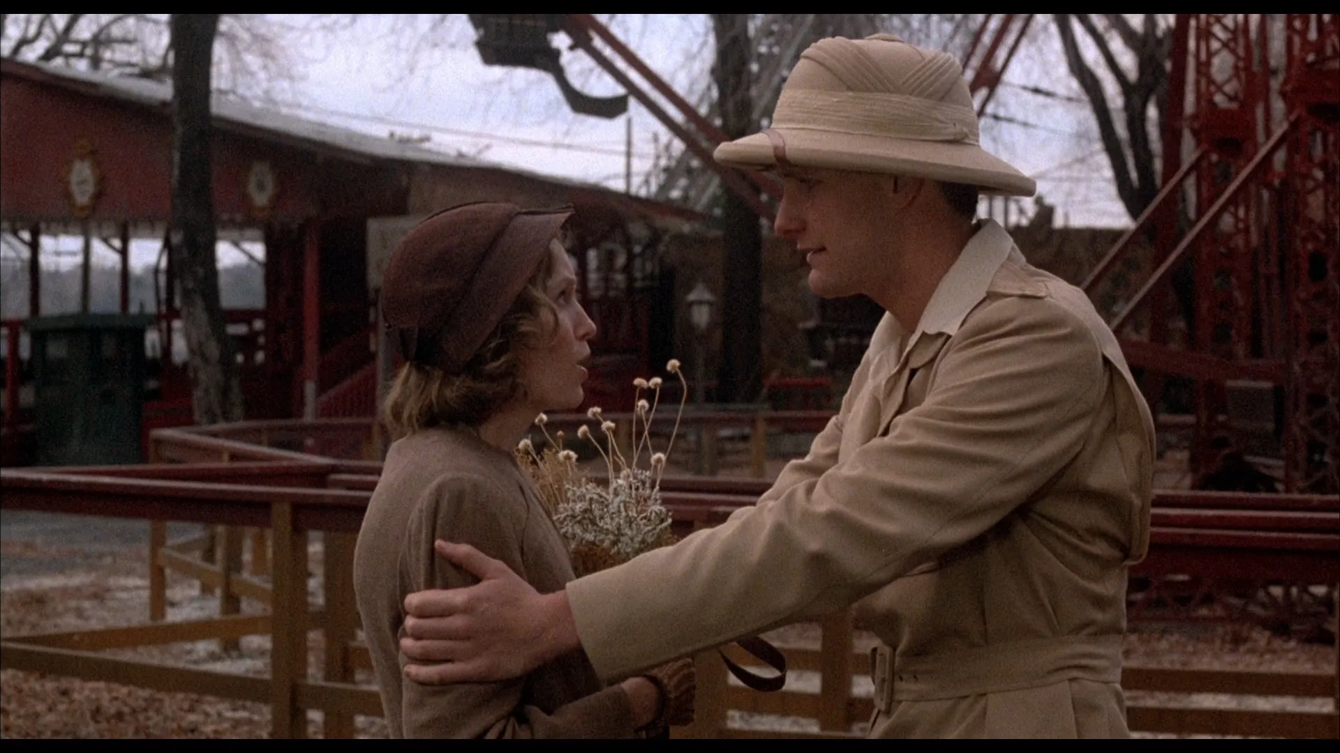 Jeff Daniels and Mia Farrow in The Purple Rose of Cairo (1985)