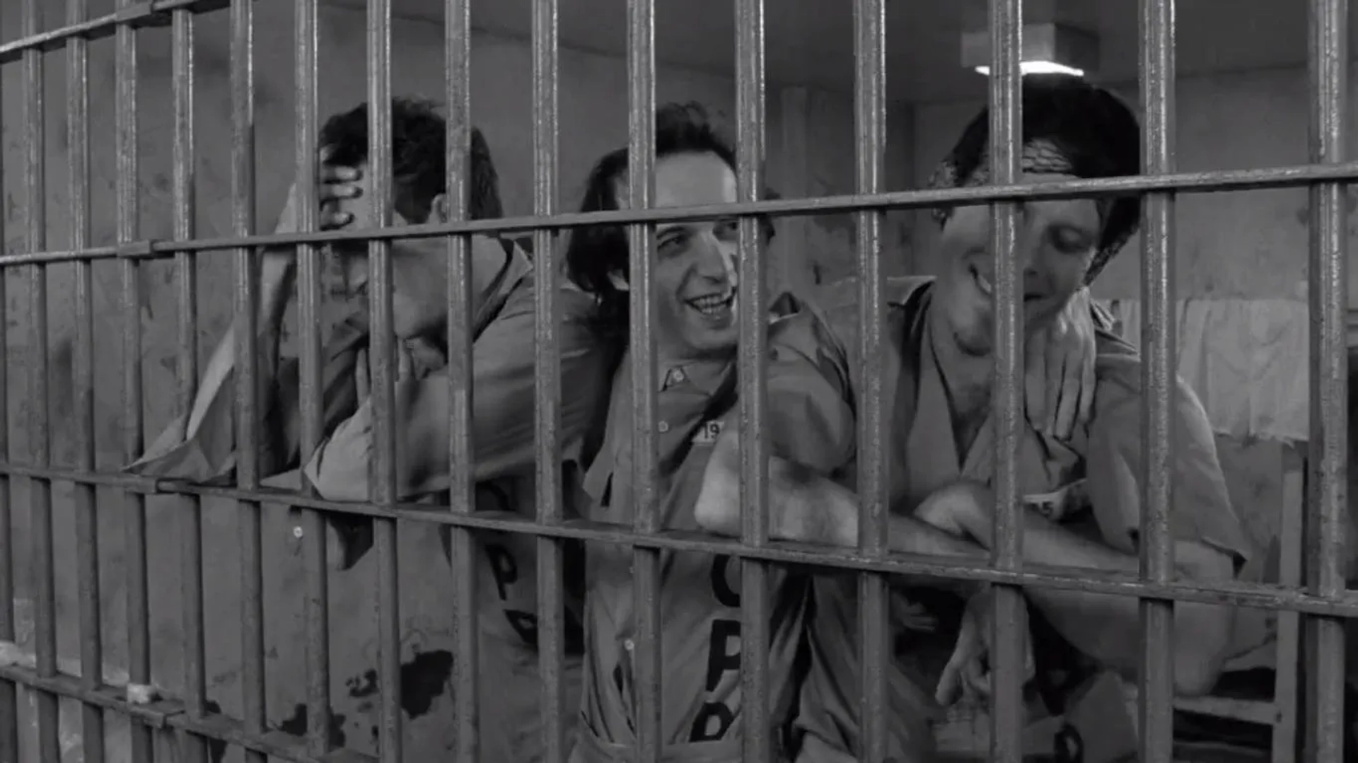 Roberto Benigni, Tom Waits, and John Lurie in Down by Law (1986)