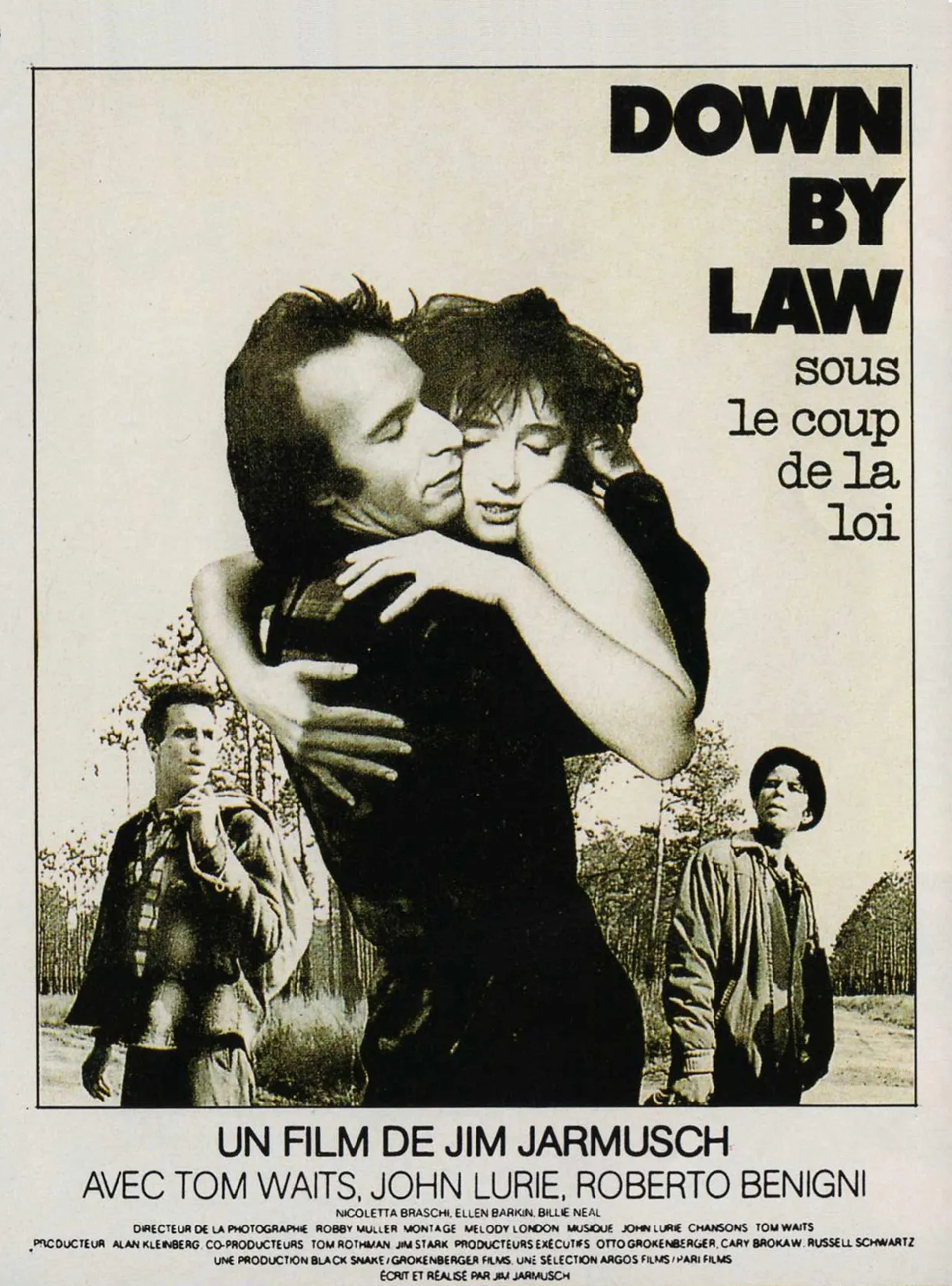 Roberto Benigni, Nicoletta Braschi, Tom Waits, and John Lurie in Down by Law (1986)