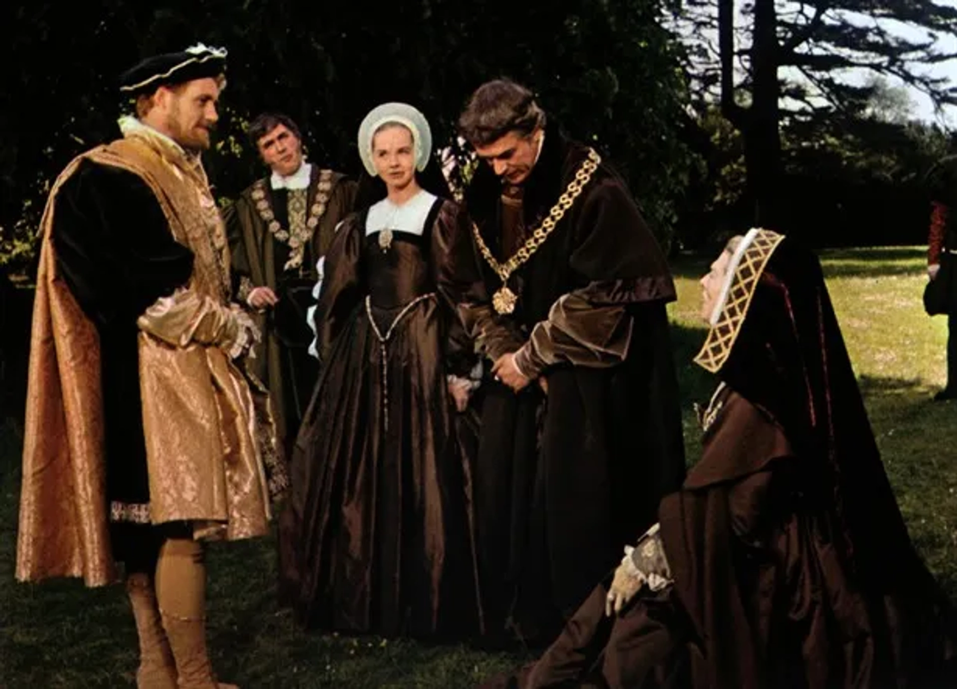 Robert Shaw, Paul Scofield, Nigel Davenport, Wendy Hiller, and Susannah York in A Man for All Seasons (1966)