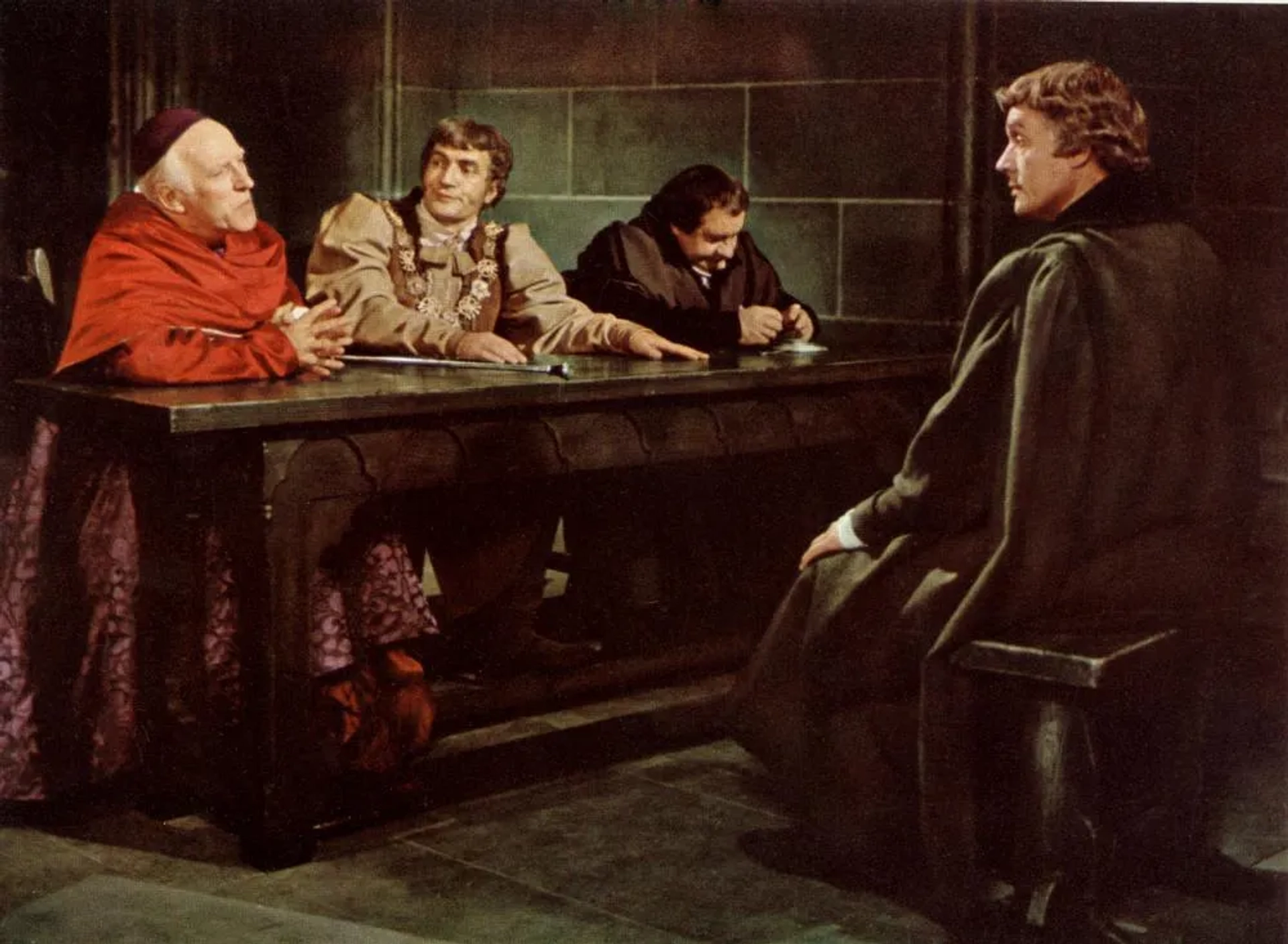 Paul Scofield, Nigel Davenport, Cyril Luckham, and Leo McKern in A Man for All Seasons (1966)